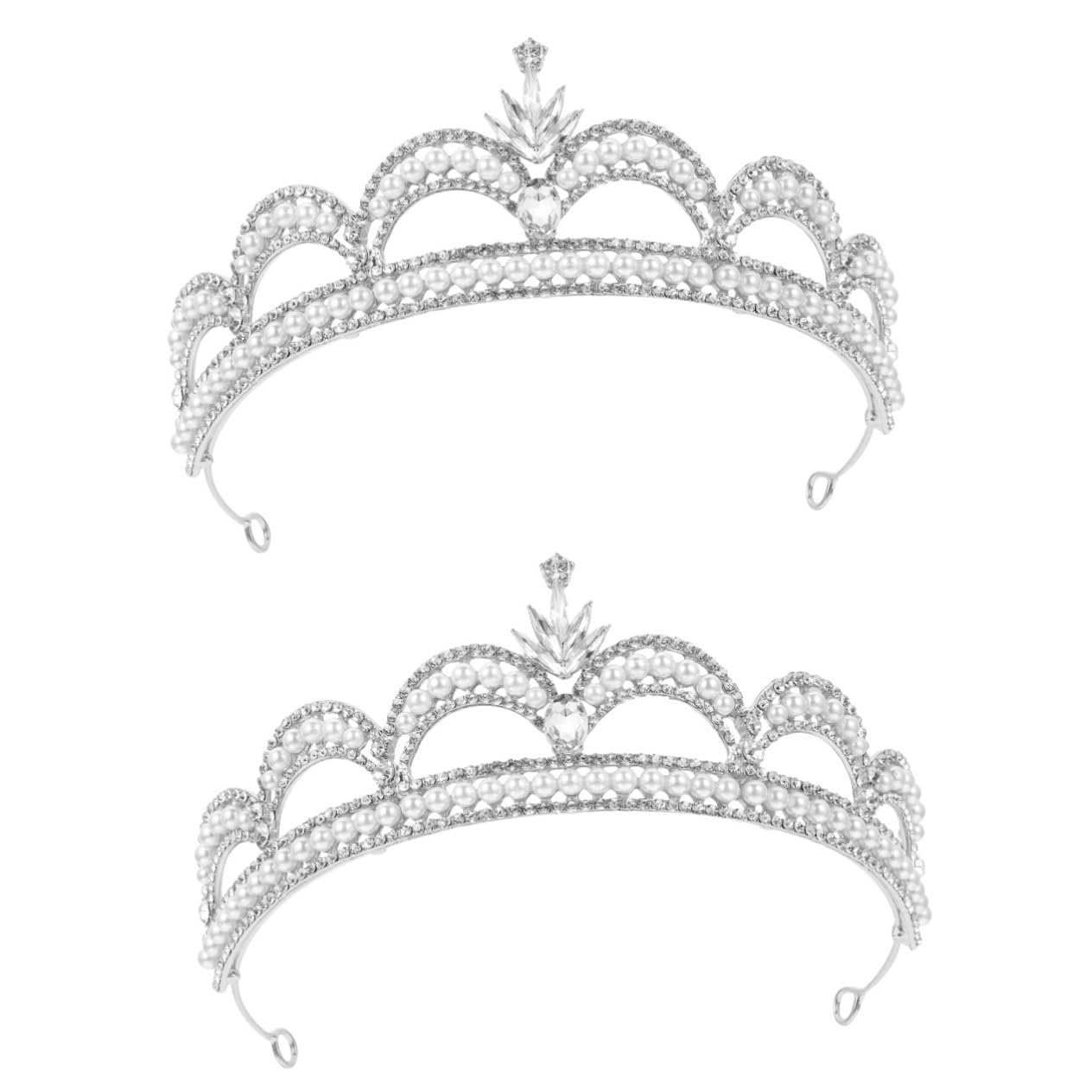 SOIMISS 2 Pack Rhinestone Crystal Tiara Headbands for Women - Elegant Wedding Bride Hair Accessories, Fairy Costume Headpiece, Zinc Alloy Dress Up Jewelry - Perfect for Bridal Showers, Prom, Pageants & Cosplay