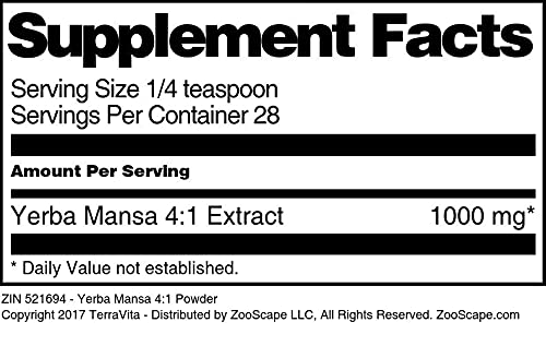 Yerba Mansa 4:1 Extract Powder (1 oz) - Premium Herbal Supplement for Immune Support & Wellness | ZIN: 521694 | Perfect for Tea, Tinctures & Natural Remedies