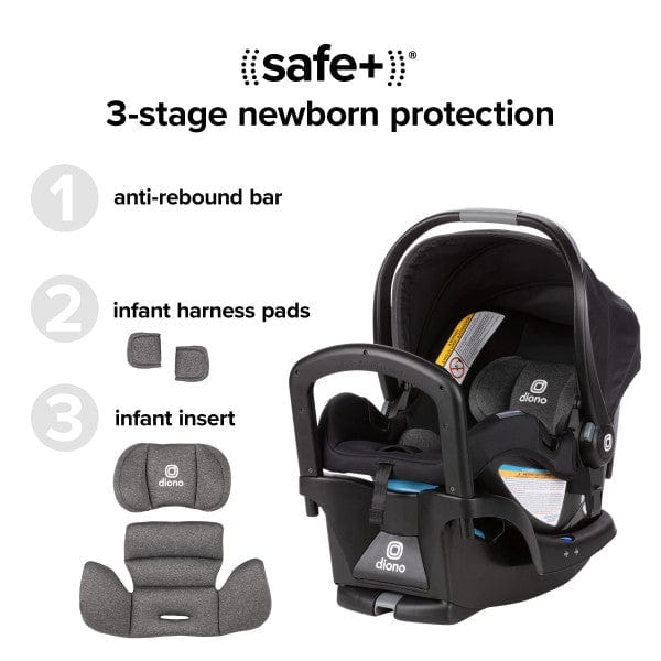 DIONO LiteClik 30 R SafePlus Infant Car Seat with Base - Lightweight & Safe Baby Car Seat for Newborns to 30 lbs - Perfect for Travel, Daily Commute & Family Road Trips