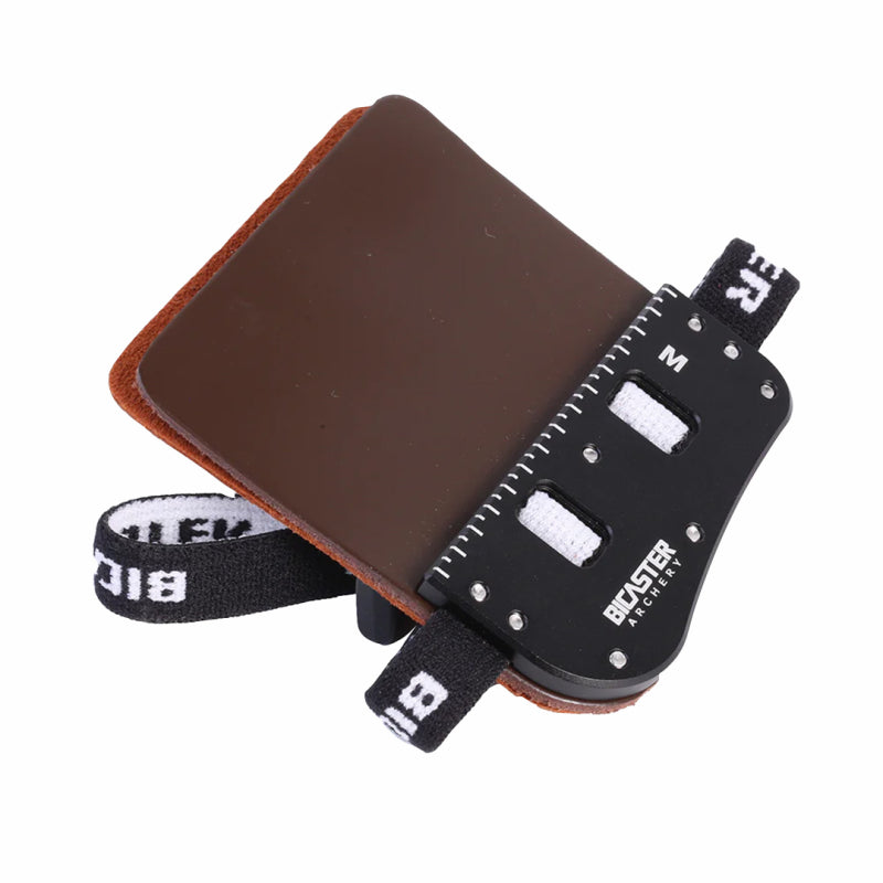 Bicaster SP3 Barebow Tab for Archery - Premium Leather Finger Protection for Target Shooting & Hunting - Perfect for Beginners & Professionals