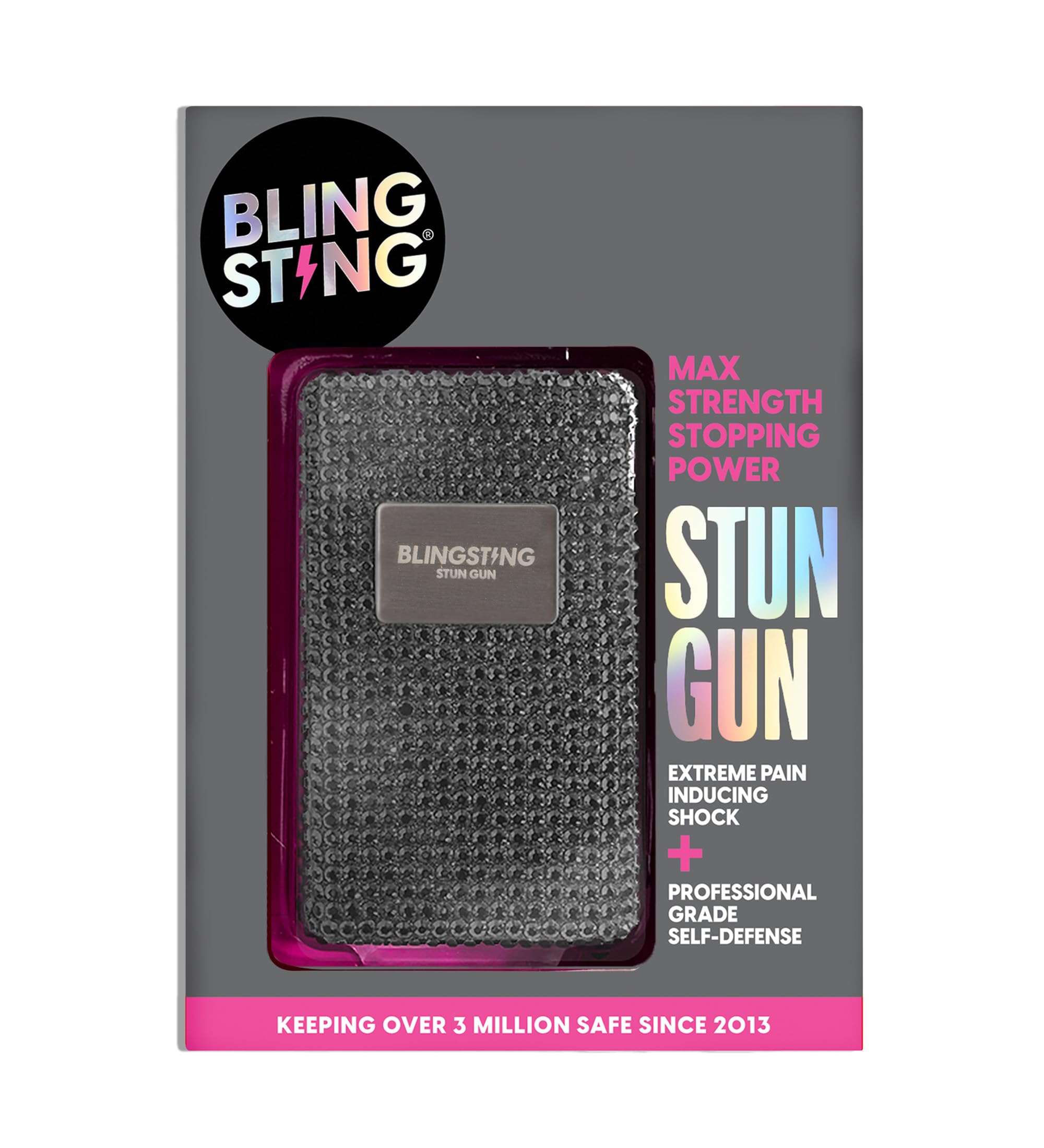 BLINGSTING High Voltage Stun Gun for Women - Professional Self Defense Tool with Safety Switch & Wrist Strap - Compact, Lightweight (Batteries Included) - Perfect for Night Safety, Jogging Protection & Emergency Situations