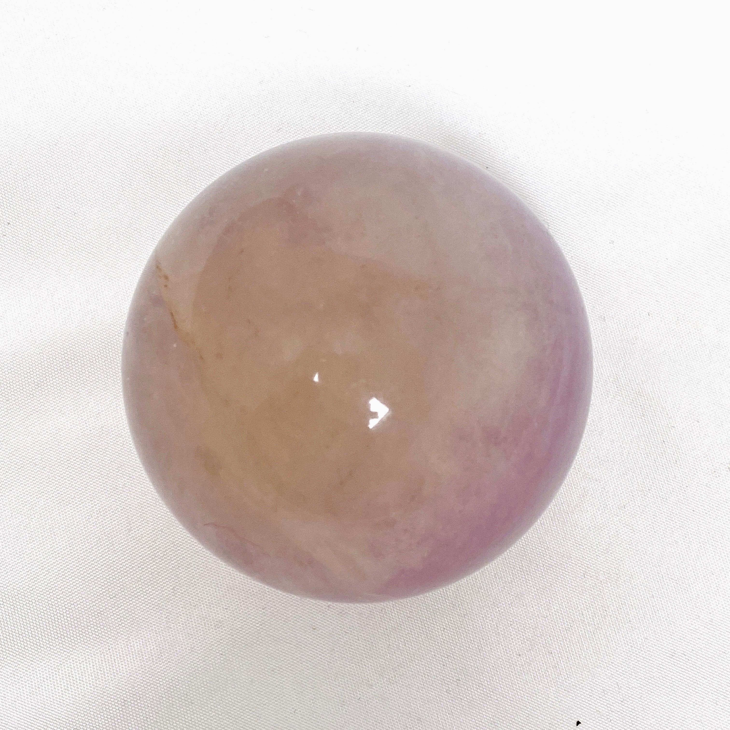 Natural Pink and Yellow Fluorite Sphere - FLS 11 - Healing Crystal for Meditation, Energy Work & Home Decor