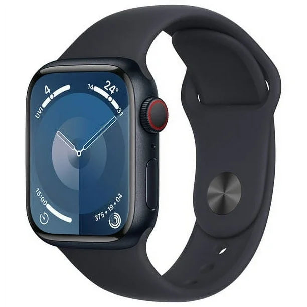 Apple Watch Series 9 45mm Aluminum GPS Smartwatch in Midnight Black - Perfect for Fitness Tracking, Notifications & Daily Wear
