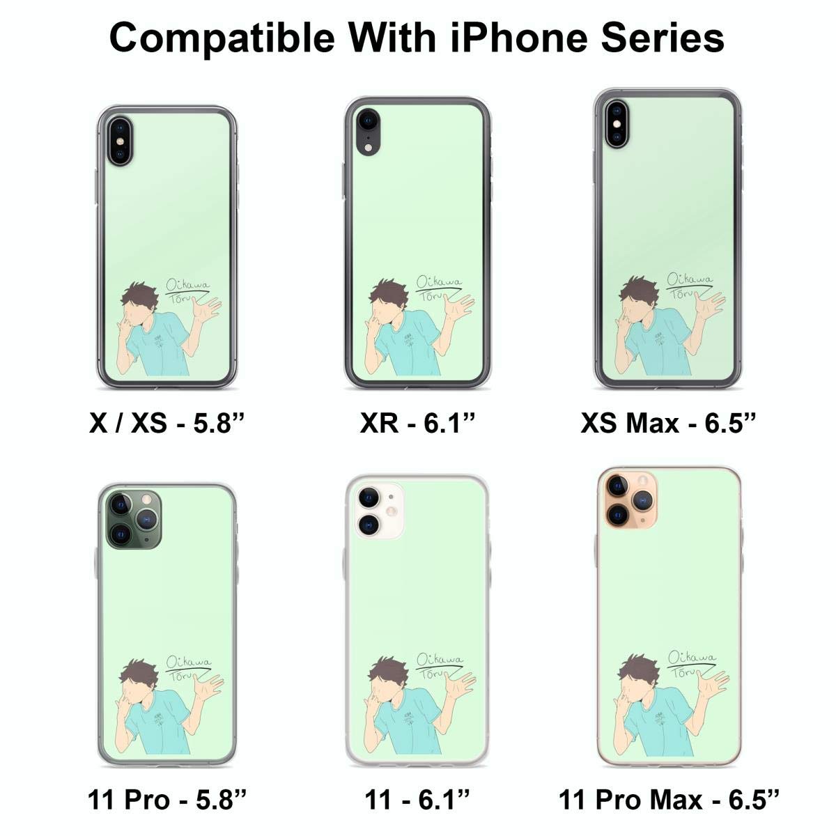 Oikawa Tooru Anime Character Shockproof Phone Case for iPhone 15 14 13 12 11 X Xs Xr 8 7 6 6s Plus Pro Max - Clear Transparent Protective Cover - Perfect for Fans, Daily Use, School & Work