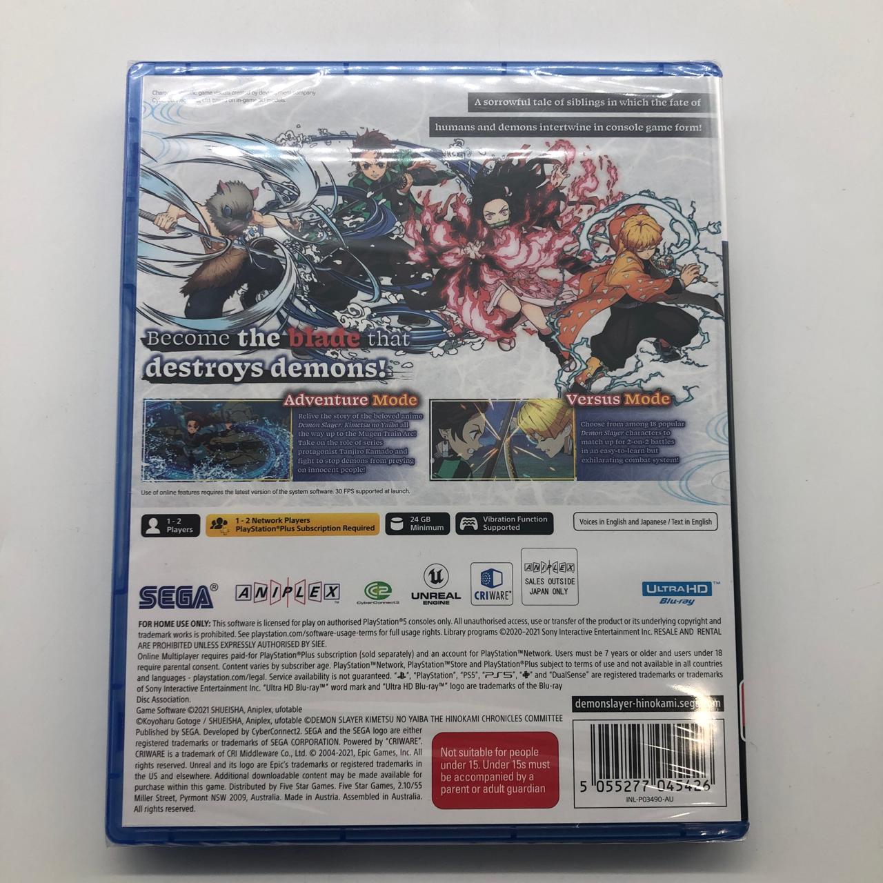 Demon Slayer: The Hinokami Chronicles - PS5 Game for Playstation 5 | Brand New | Action-Packed Anime Fighting Adventure for Fans & Gamers