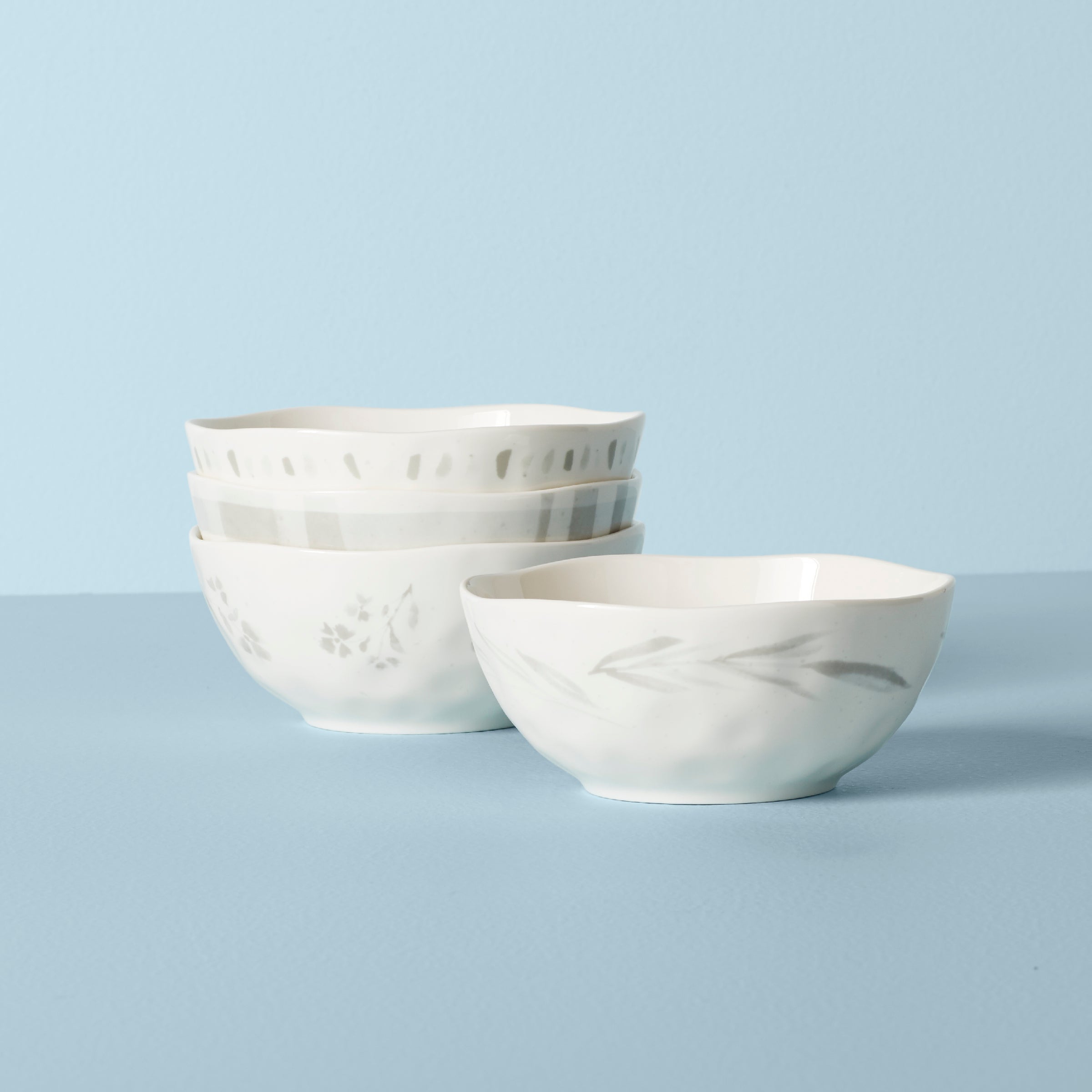 Premium Oyster Bay 4-Piece All-Purpose Bowl Set - Durable & Versatile for Serving, Mixing, and Food Prep - Perfect for Kitchen, Dining, and Entertaining