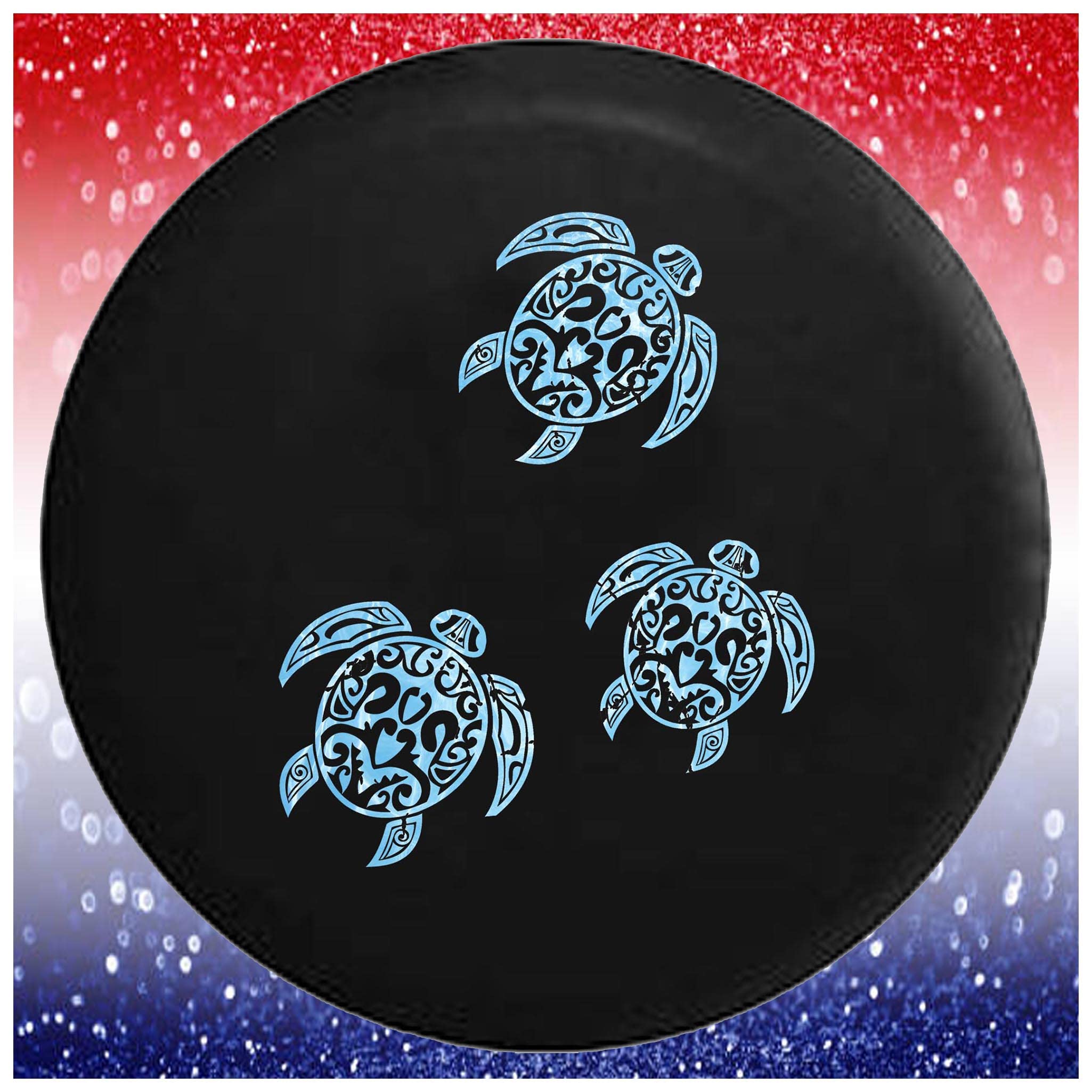 30 Inch Black Sea Turtle Spare Tire Cover for Trucks, SUVs, RVs & Trailers – Waterproof & Durable Accessory for Camping & Outdoor Adventures