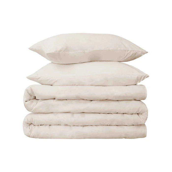 Premium 700 Thread Count Egyptian Cotton Duvet Cover Set with Pillow Shams - Soft Luxury Bedding for Hotel-Style Comfort - Perfect for Master Bedrooms, Guest Rooms & Airbnb Listings