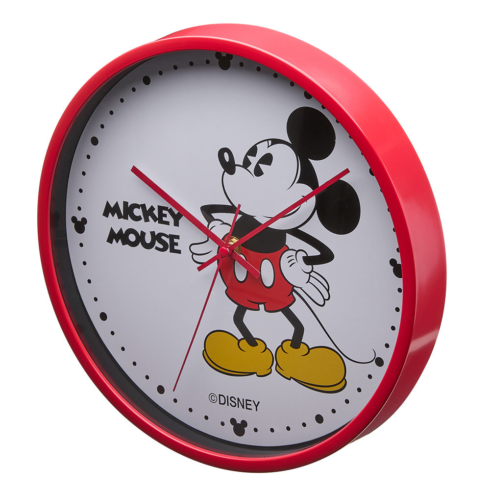 Disney Mickey Mouse Wall Clock - Battery Operated Silent Non-Ticking 12-Inch Round Wall Decor for Kids Room, Kitchen, Office - Perfect Gift for Disney Fans