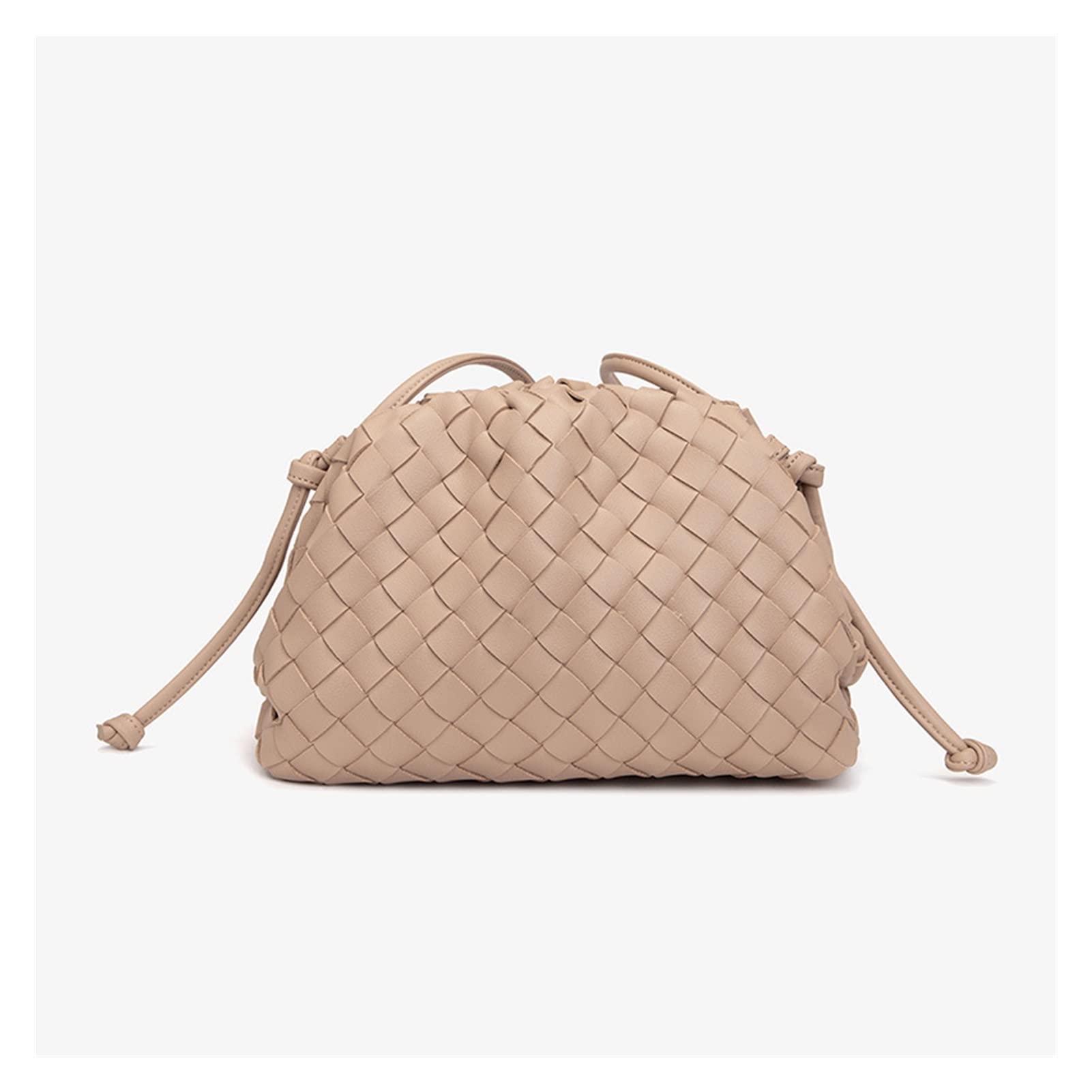 Luxury Woven Cloud Shoulder Bag for Women - Designer Messenger Bag & Clutch Satchel (Apricot, 14X23X8cm) | Perfect for Work, Travel & Evening Events