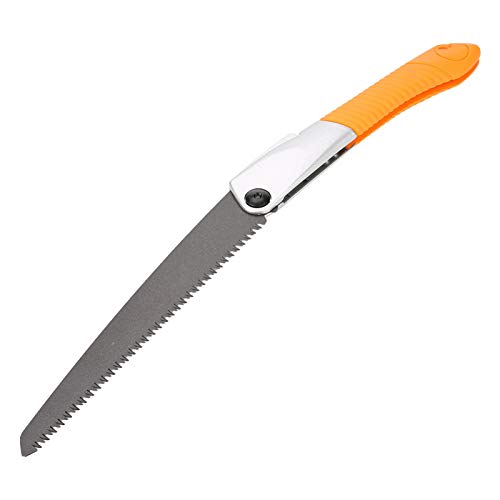 SK5 Steel Folding Saw with Aluminum Handle - Multipurpose Garden Pruning Tool for Trees, Branches & Wood Cutting | Portable Foldable Design for Camping, Hiking & Outdoor Use