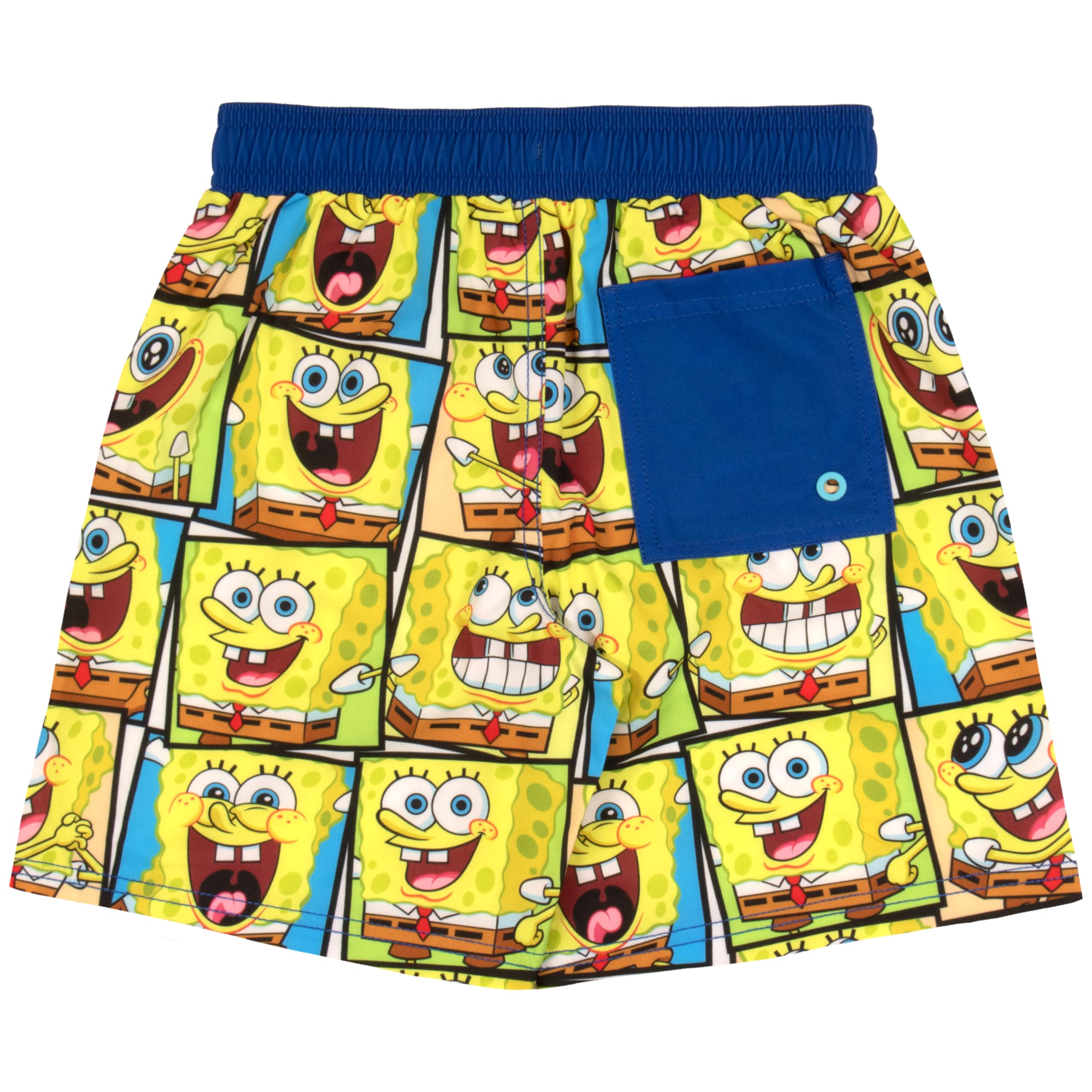 Nickelodeon SpongeBob SquarePants Boys' Swim Shorts - Quick-Dry Kids Swimwear with Fun Cartoon Design - Perfect for Beach, Pool & Summer Water Activities