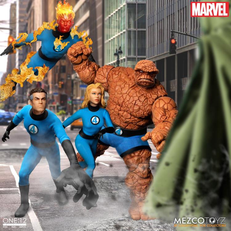 Fantastic Four One:12 Collective Deluxe Action Figure Set - Marvel Comics Superhero Team Collectible Steel Box Edition for Display & Gifts