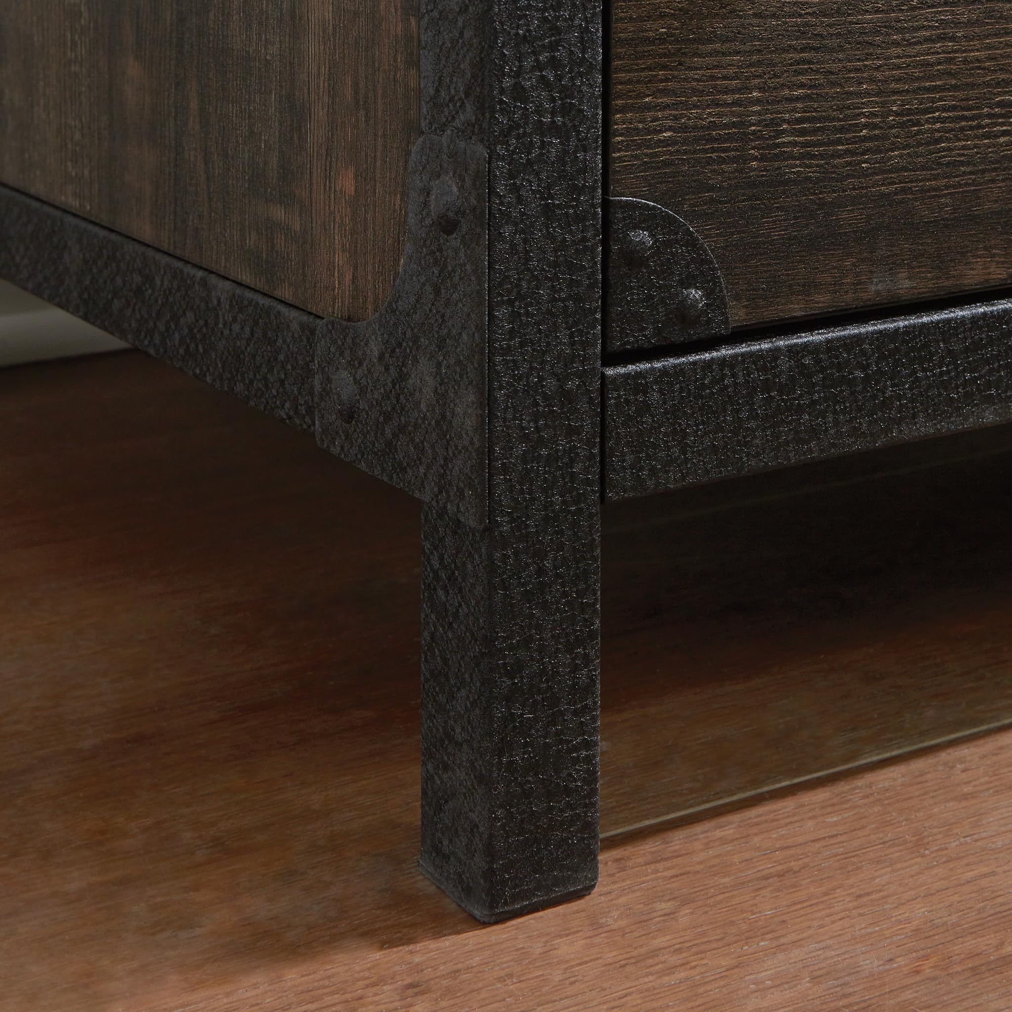Sauder Steel River Lateral File Cabinet - Carbon Oak Finish - Office Storage Solution for Documents & Files