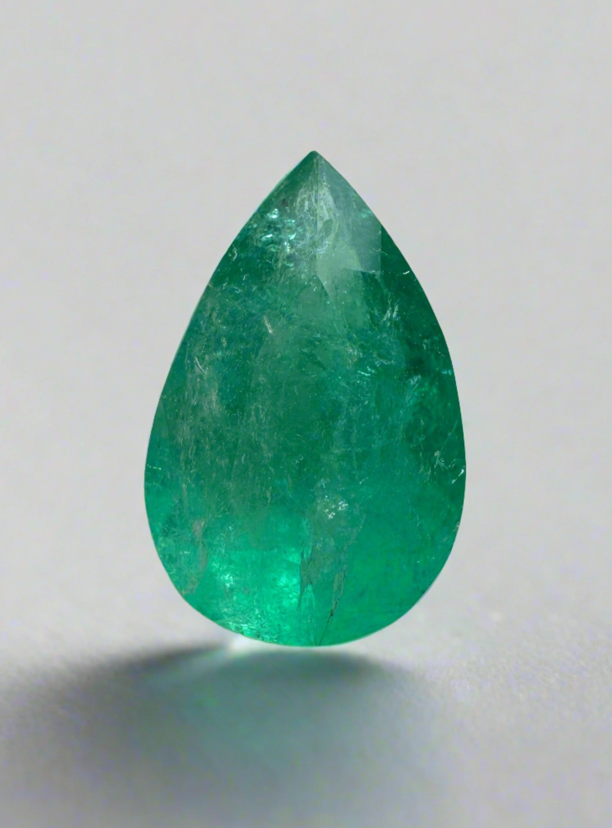 1.32 Carat Natural Loose Colombian Emerald Pear Cut Gemstone for Jewelry Making - Engagement Rings, Necklaces & Earrings