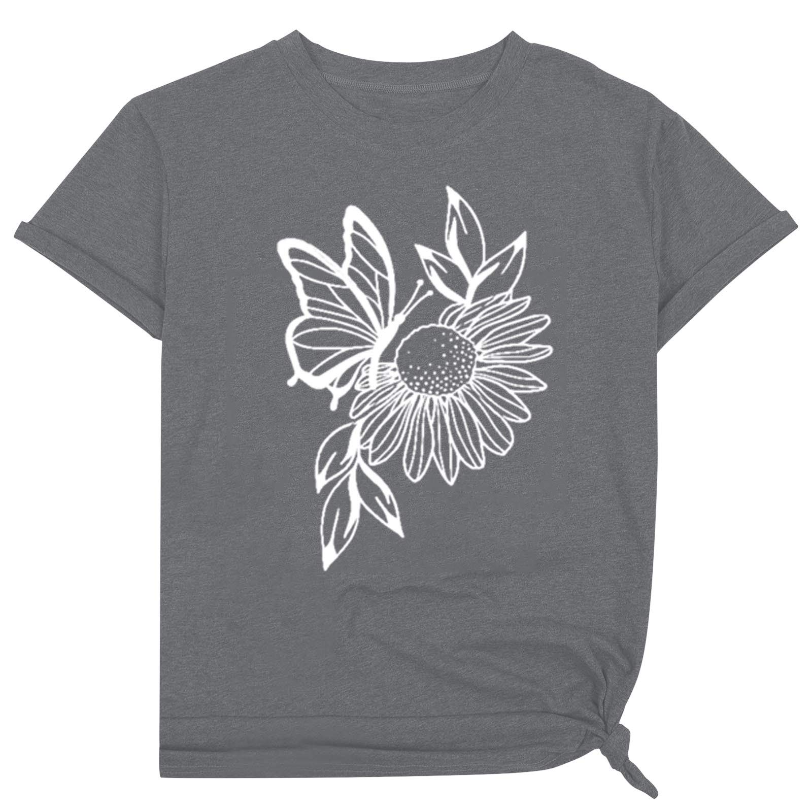 Women's Casual Letter Print Round Neck Short Sleeve T-Shirt - Comfortable Cotton Tee for Everyday Wear, Street Style & Summer Outfits