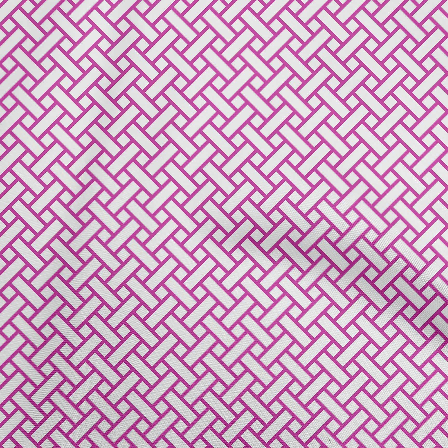 oneOone Georgette Viscose Fuchsia Pink Geometric Print Fabric by The Yard - 42 Inch Wide Dress Material for Summer Dresses, Blouses & Scarves