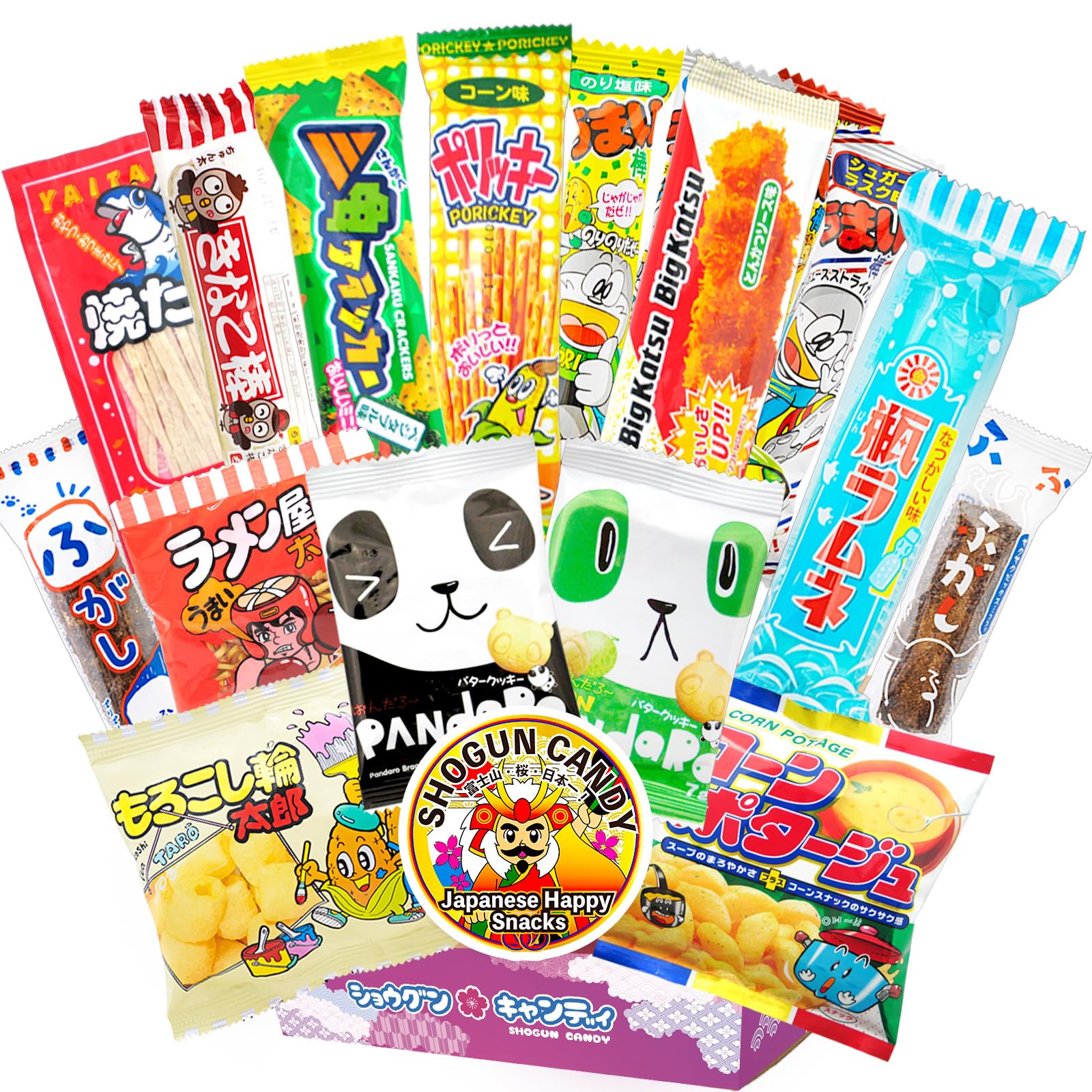 SHOGUN CANDY Box - 30-Piece Japanese Snacks & Candy Variety Pack | Authentic Dagashi Assortment | Perfect for Parties, Gifts & Anime Lovers