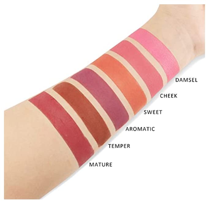 Miss Royale Professional 6-Color Touch Blush Palette - Creamy & Blendable Makeup Kit for Women & Teens - Perfect for Everyday Wear, Date Night & Special Occasions