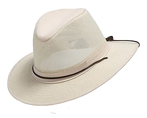Breathable Cotton Mesh Sun Hat with Perforated Design for Women & Men - UV Protection, Lightweight & Adjustable for Beach, Hiking, and Outdoor Activities