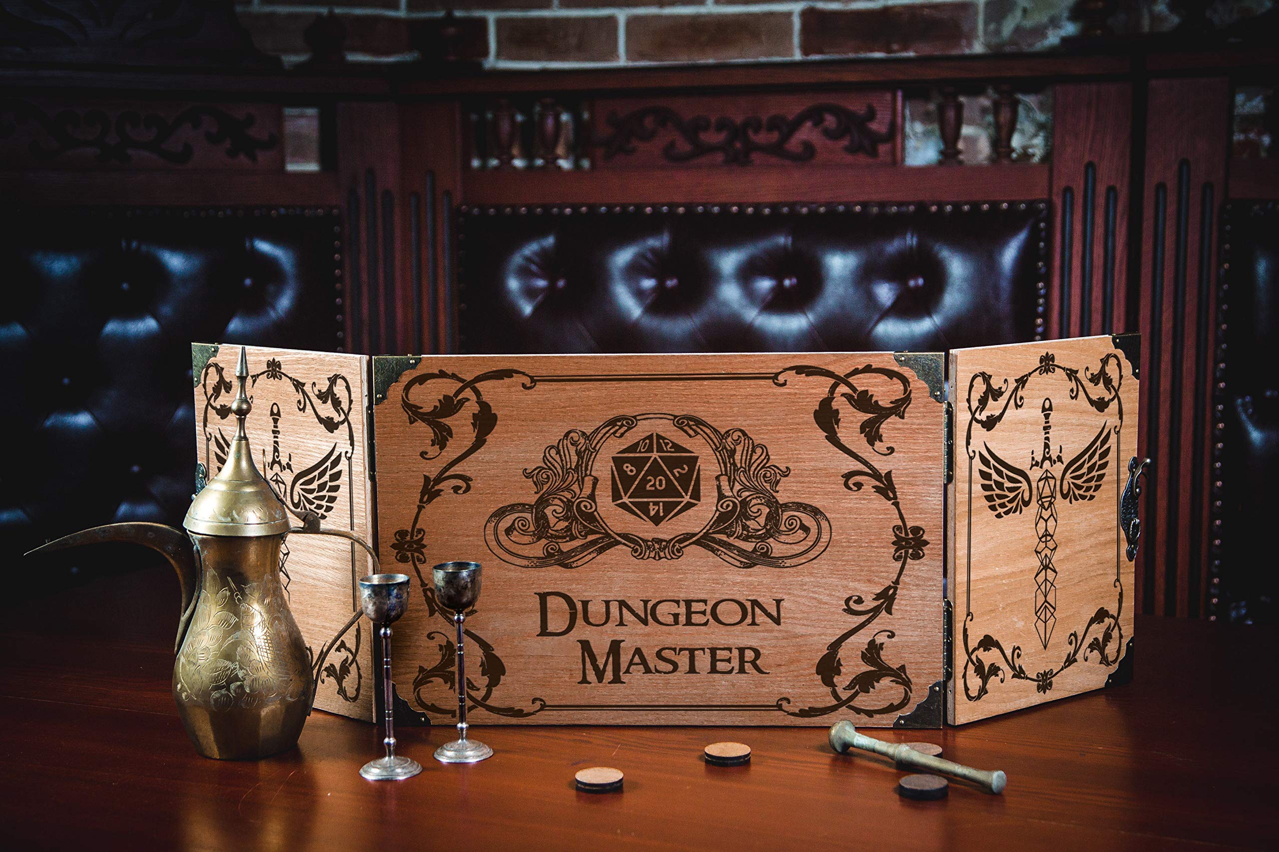 Custom Wooden Game Master Screen for RPG & D&D - Handcrafted DM Screen Set with Personalization - Perfect Gift for Gamers & Dungeon Masters - Ideal for Tabletop Gaming Sessions & Campaigns