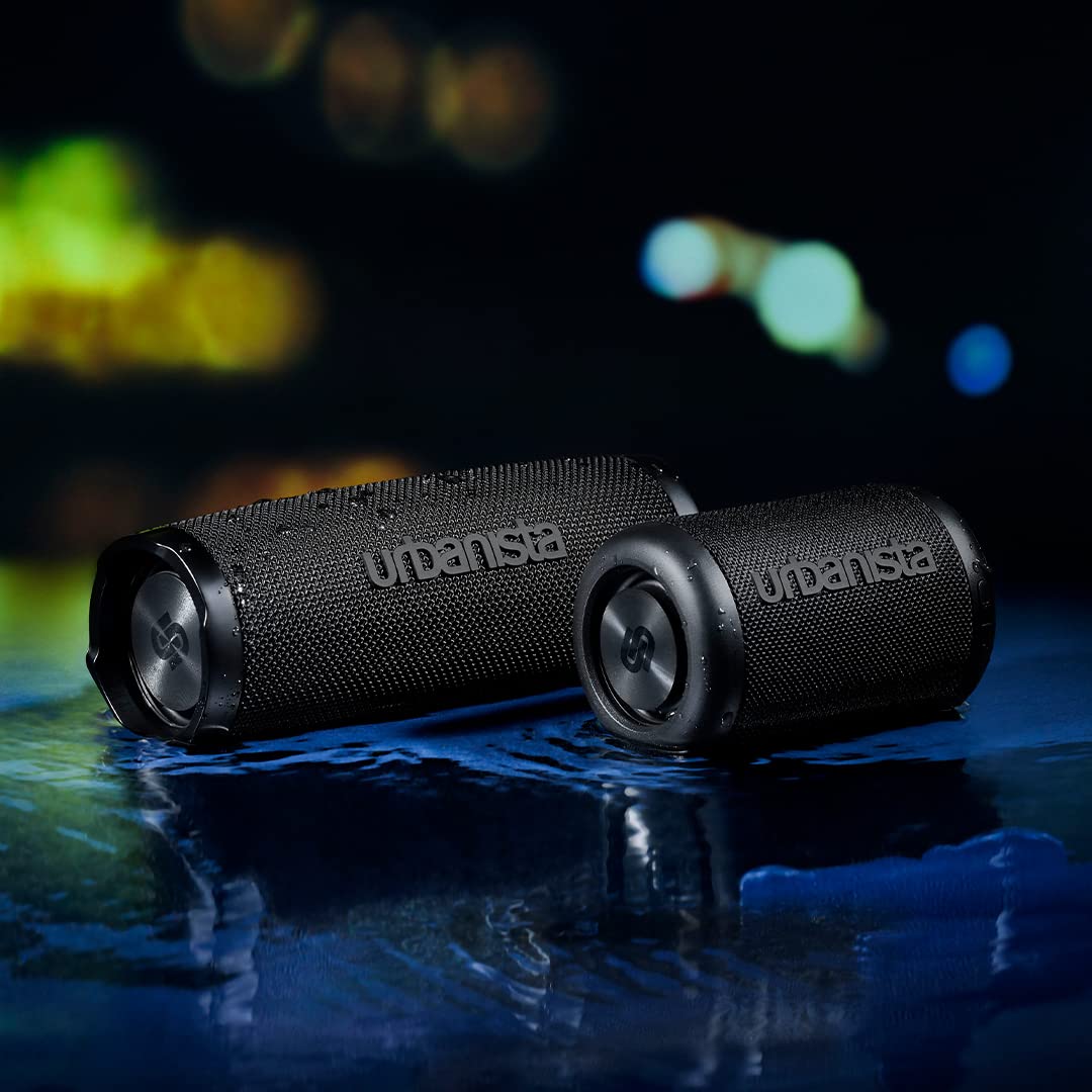 Urbanista Nashville Wireless Bluetooth Speaker - IPX7 Waterproof, 18H Playtime, Bluetooth 5.2, Dual Pairing, Loud Stereo Sound, Button Controls, Portable Outdoor Speaker for Beach, Pool, and Camping