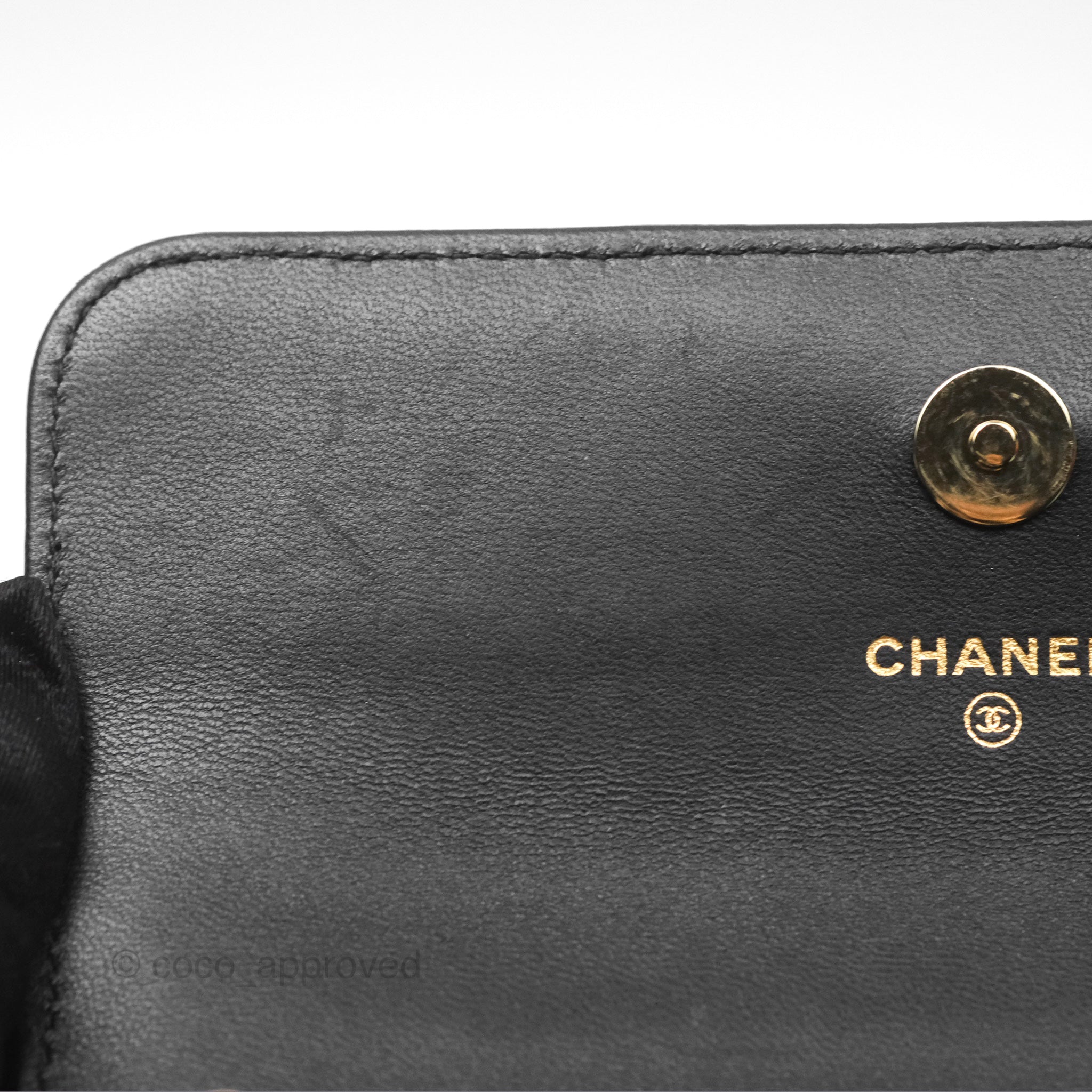Chanel Camellia Handle Mini WOC Phone Holder Crossbody Bag with Chain - Black Lambskin Leather 23K Gold Hardware | Luxury Evening Out & Date Night Accessory