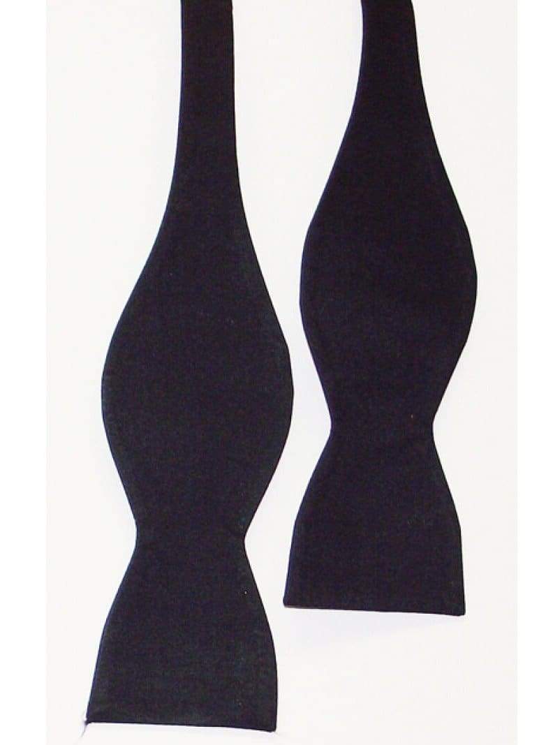 LA Smith Self-Tie Adjustable Black Silk Bow Tie for Men - Elegant Formal Wear for Weddings, Prom & Business Events