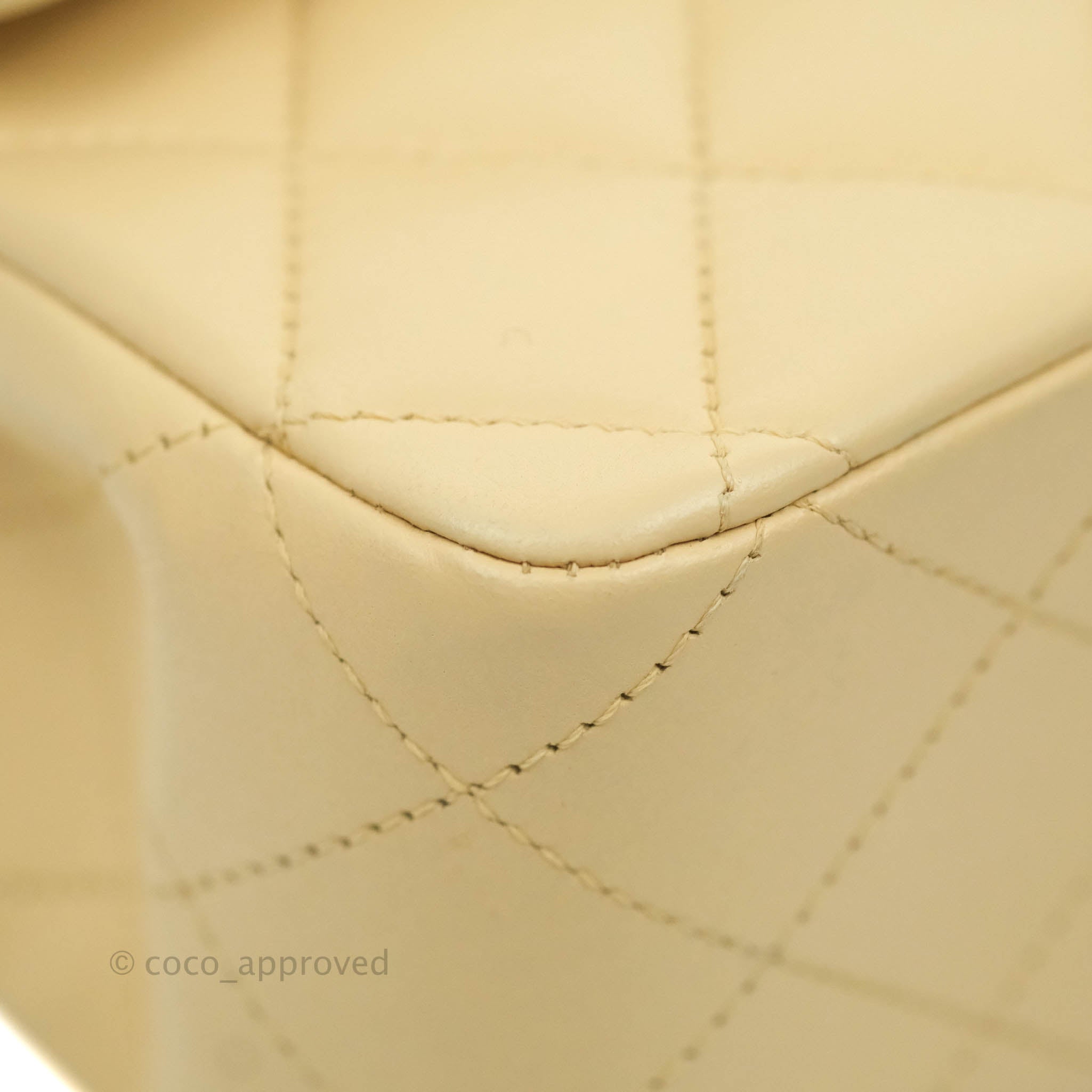 Chanel Classic Medium Double Flap Bag in Beige Lambskin Leather with Gold Hardware - Luxury Designer Handbag for Women, Perfect for Work, Date Night & Special Occasions
