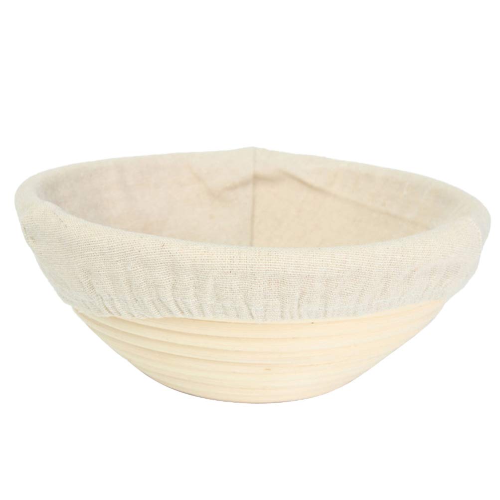 YARNOW Bread Proofing Basket - 12x3 Inch Round Banneton Basket with Linen Liner for Sourdough, Artisan Bread Baking - Perfect Gift for Bakers & Bread Making Enthusiasts