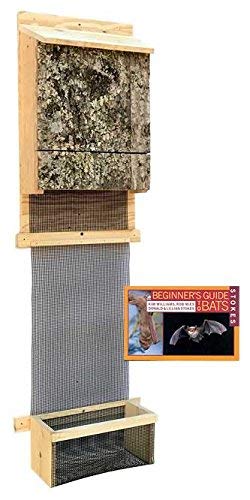 BestNest Triple Chamber Bat House with Pup Safety Net Kit - Eco-Friendly Wooden Bat Shelter for Natural Pest Control - Perfect for Backyards, Gardens & Wildlife Conservation