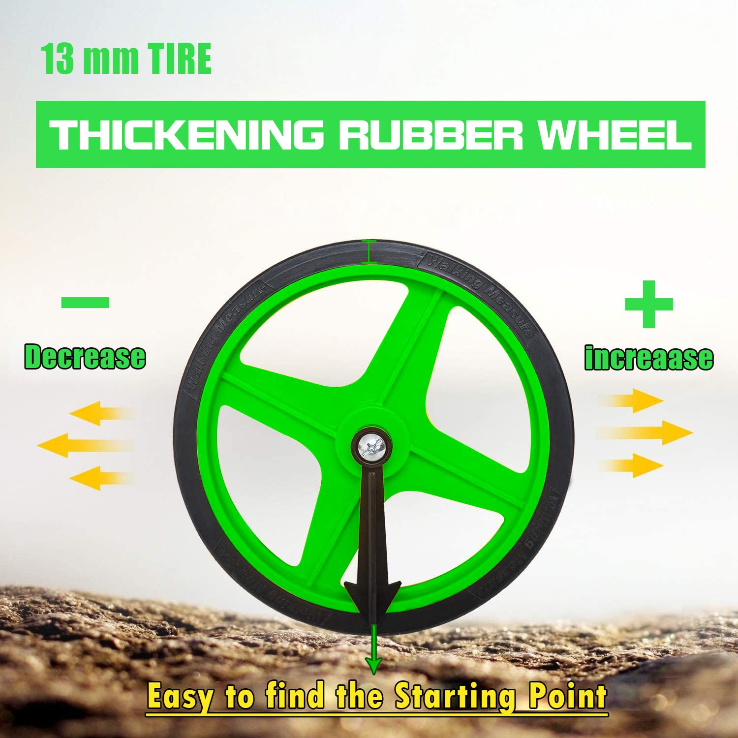 **Zozen 6-Inch Measuring Wheel - Collapsible Distance Measuring Tool with Carrying Bag (Up to 10,000Ft) - Perfect for Land Surveying, Construction, and DIY Projects**