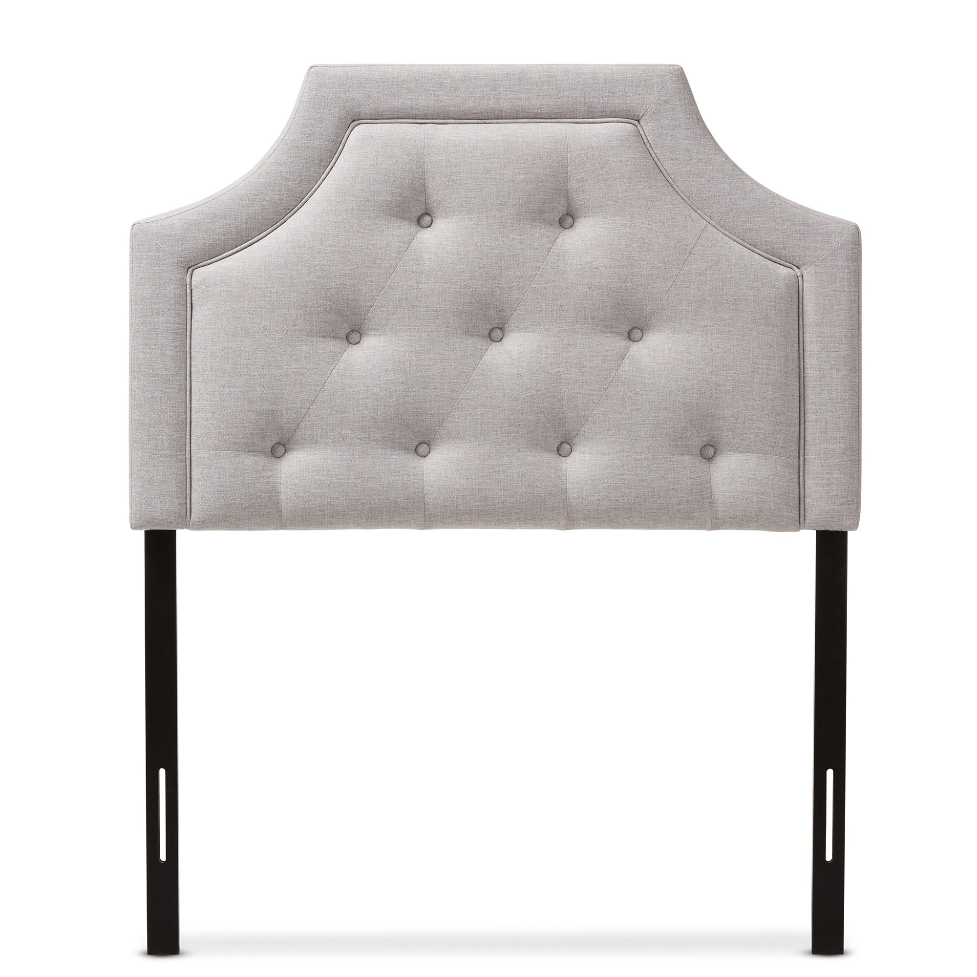 Baxton Studio Mars Modern Fabric Twin Size Headboard - Greyish Beige Upholstered Bed Headboard for Bedroom Decor, Guest Room & Dorm Room