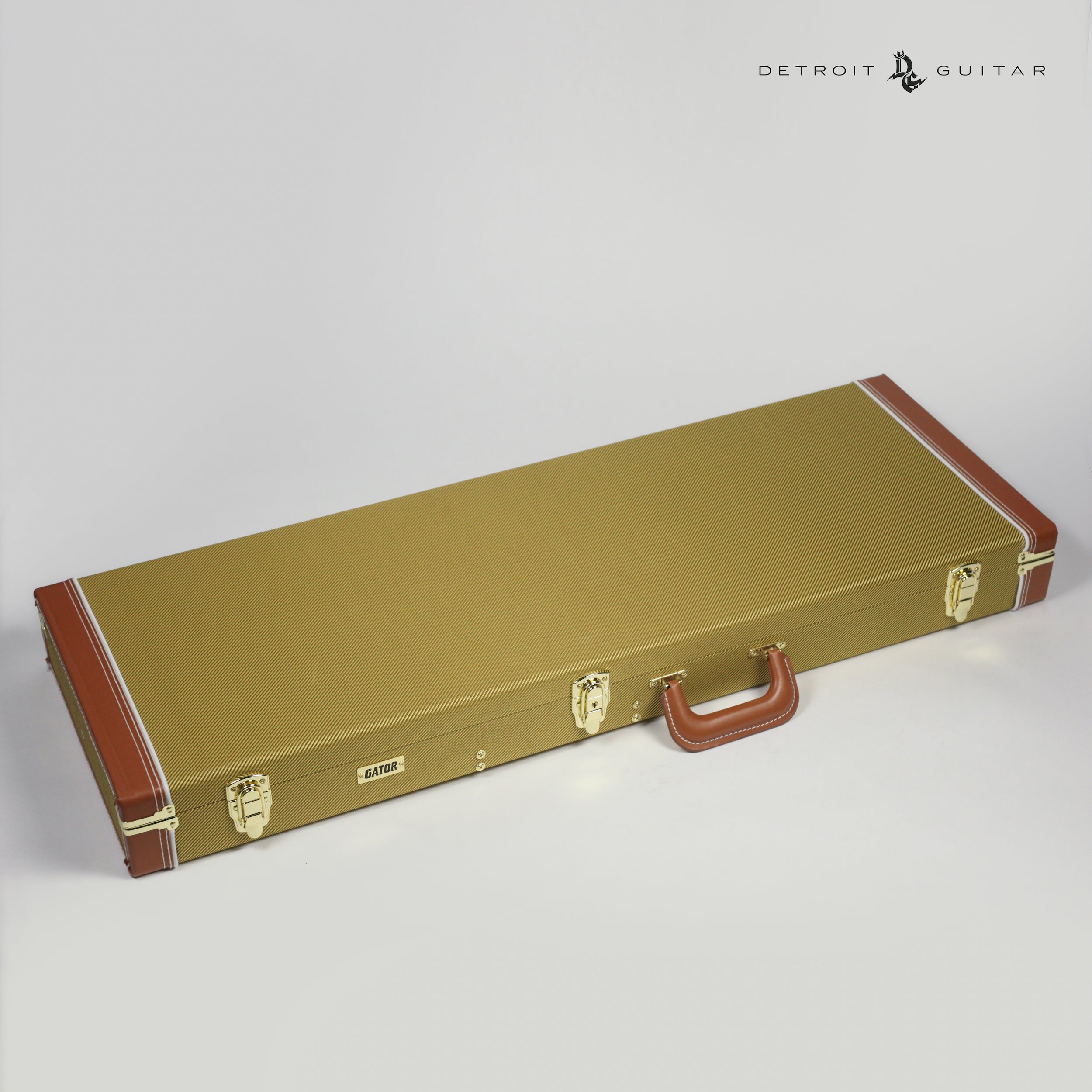Gator Deluxe Wood Electric Guitar Hard Shell Case with Tweed Cover - Durable Protection for Travel & Stage Performances