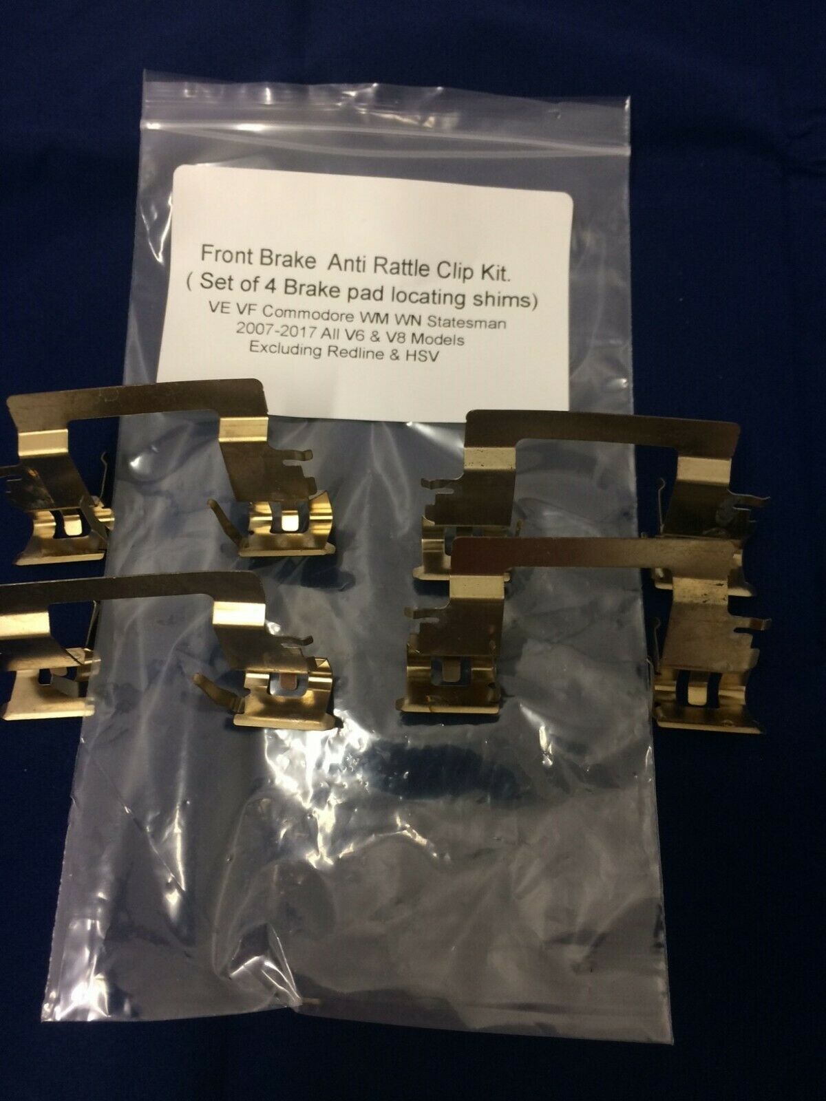 Genuine VE VF Commodore WM WN Statesman Front Brake Pads & Shim Set for V6 & V8 - Perfect for Smooth Braking & Performance Driving