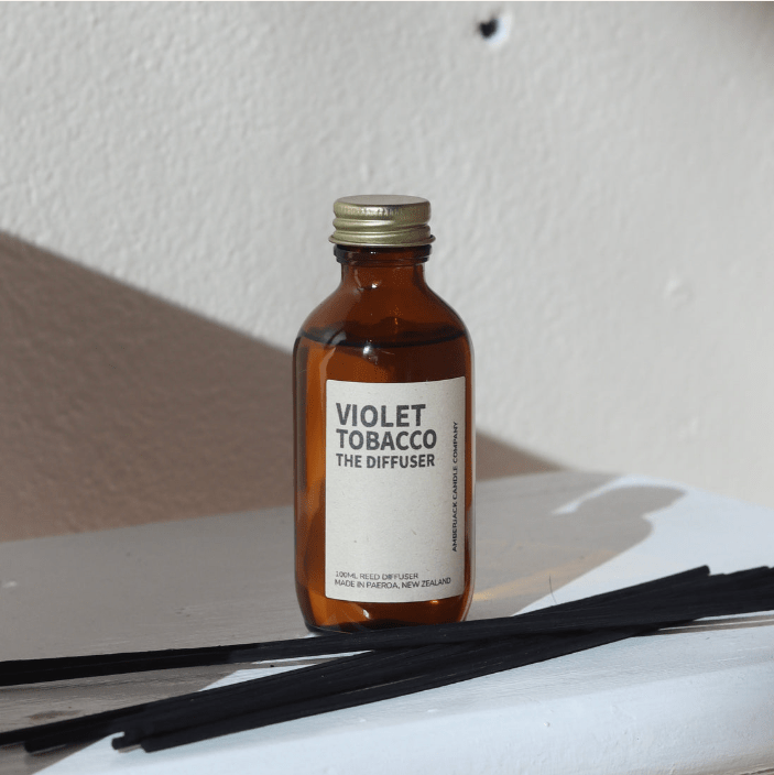 Violet Tobacco Reed Diffuser - Premium Home Fragrance Oil for Relaxation & Aromatherapy - Perfect for Living Room, Bedroom & Office
