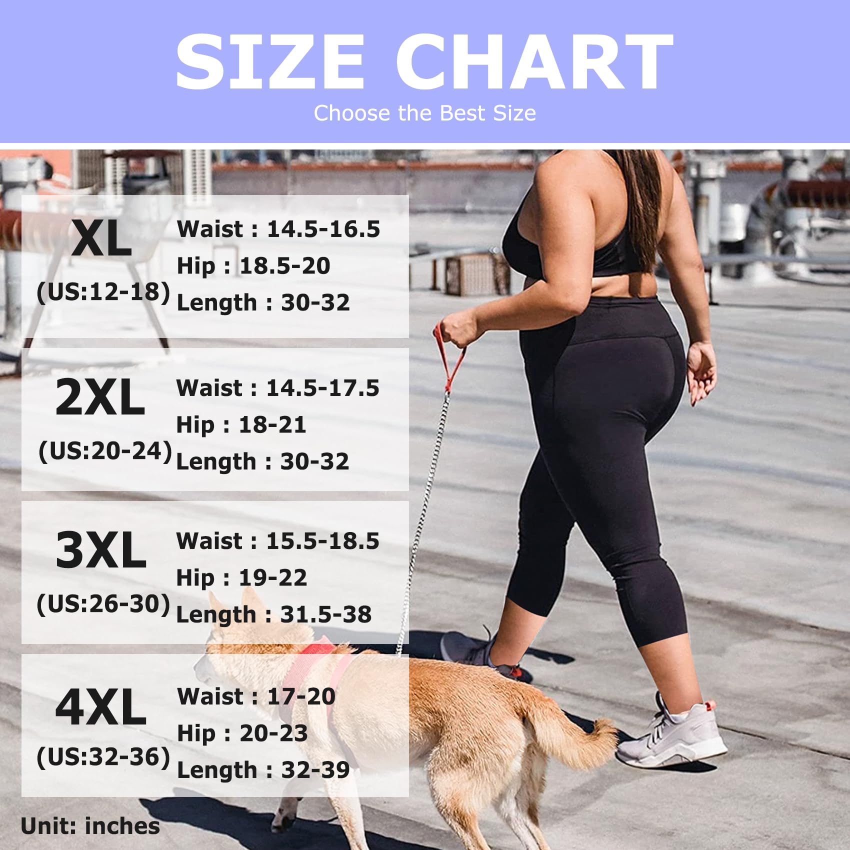 Plus Size Capri Leggings for Women XL-4XL - High Waist Tummy Control Yoga Pants - Stretchy Workout & Lounge Capris for Curvy Women - Perfect for Yoga, Gym & Casual Wear