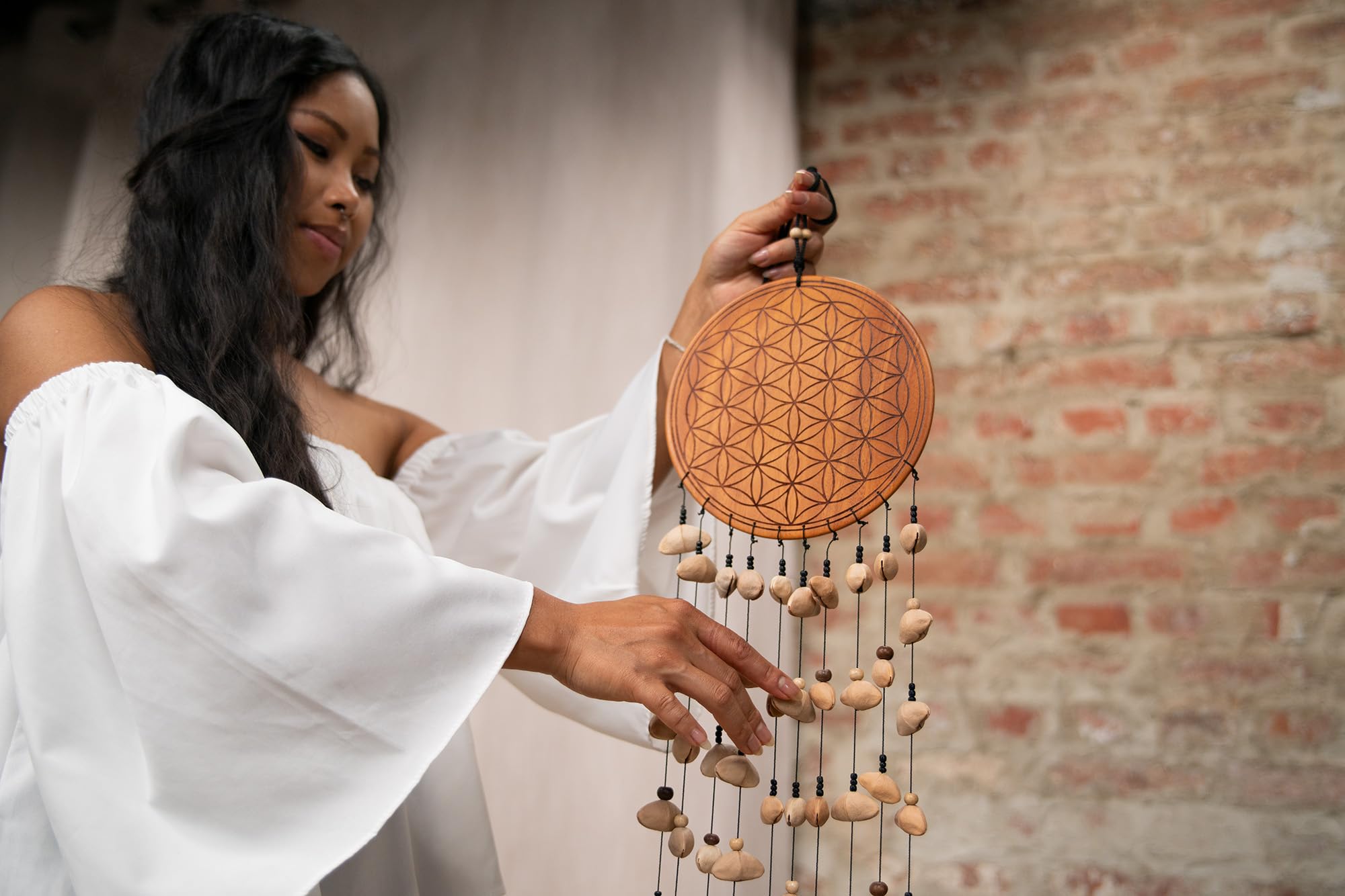 Meinl Sonic Energy Meditation Seed Shell Chimes Instrument - Natural Sound Therapy for Relaxation, Yoga & ASMR | Perfect for Sound Baths, Spa Therapy and Mindfulness Practices
