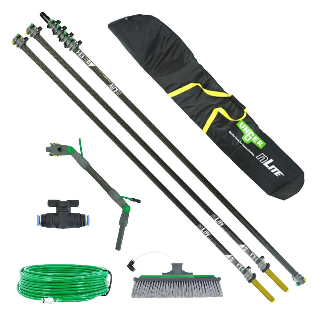 Unger HiFlo nLITE HiMod Kit - 55 Foot Window Cleaning Pole System for Professional and Home Use