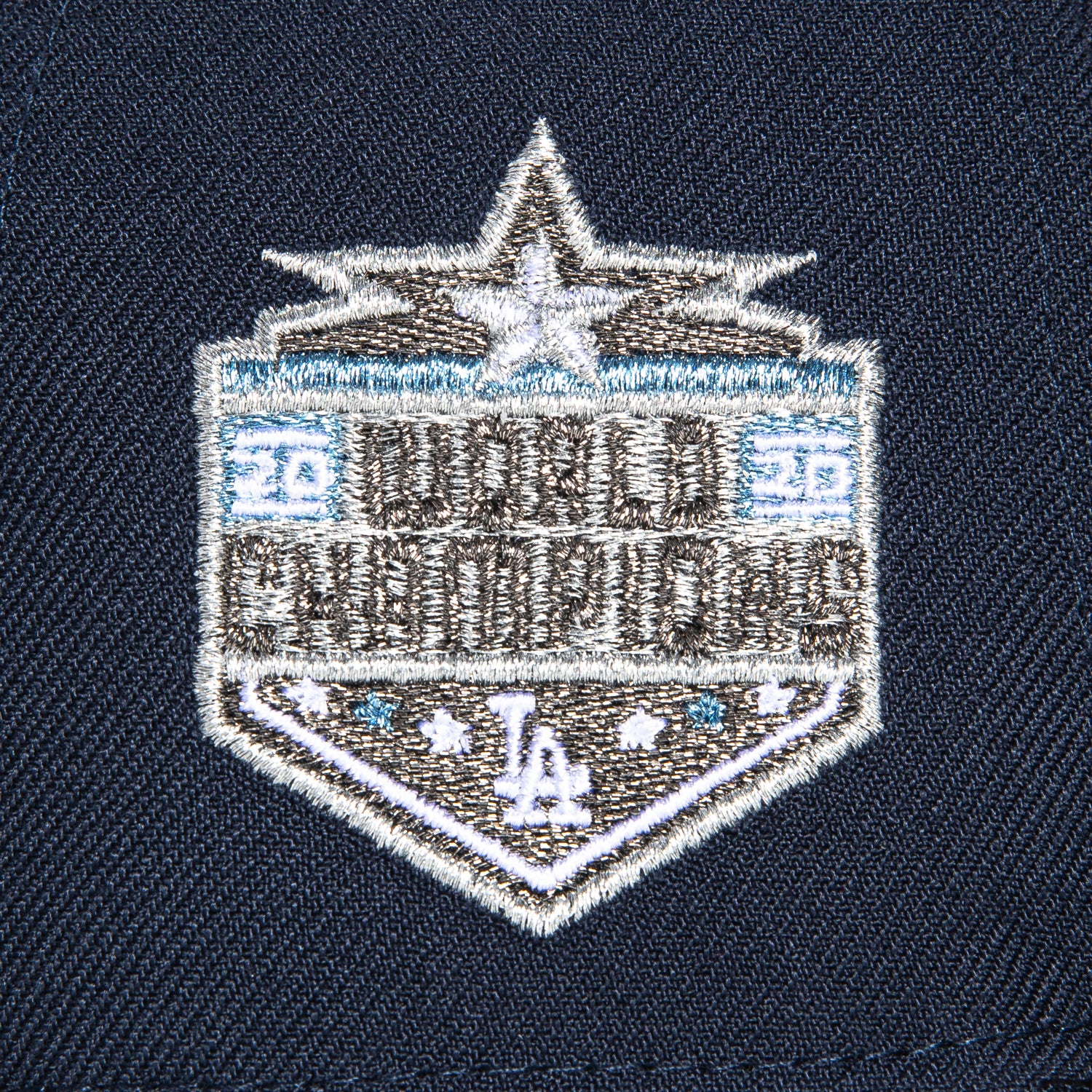 New Era 59Fifty Los Angeles Dodgers 2020 World Series Champions Snapback Hat with Patch - Navy & Graphite Color - Perfect for Baseball Games, Fan Collections, and Sports Fashion