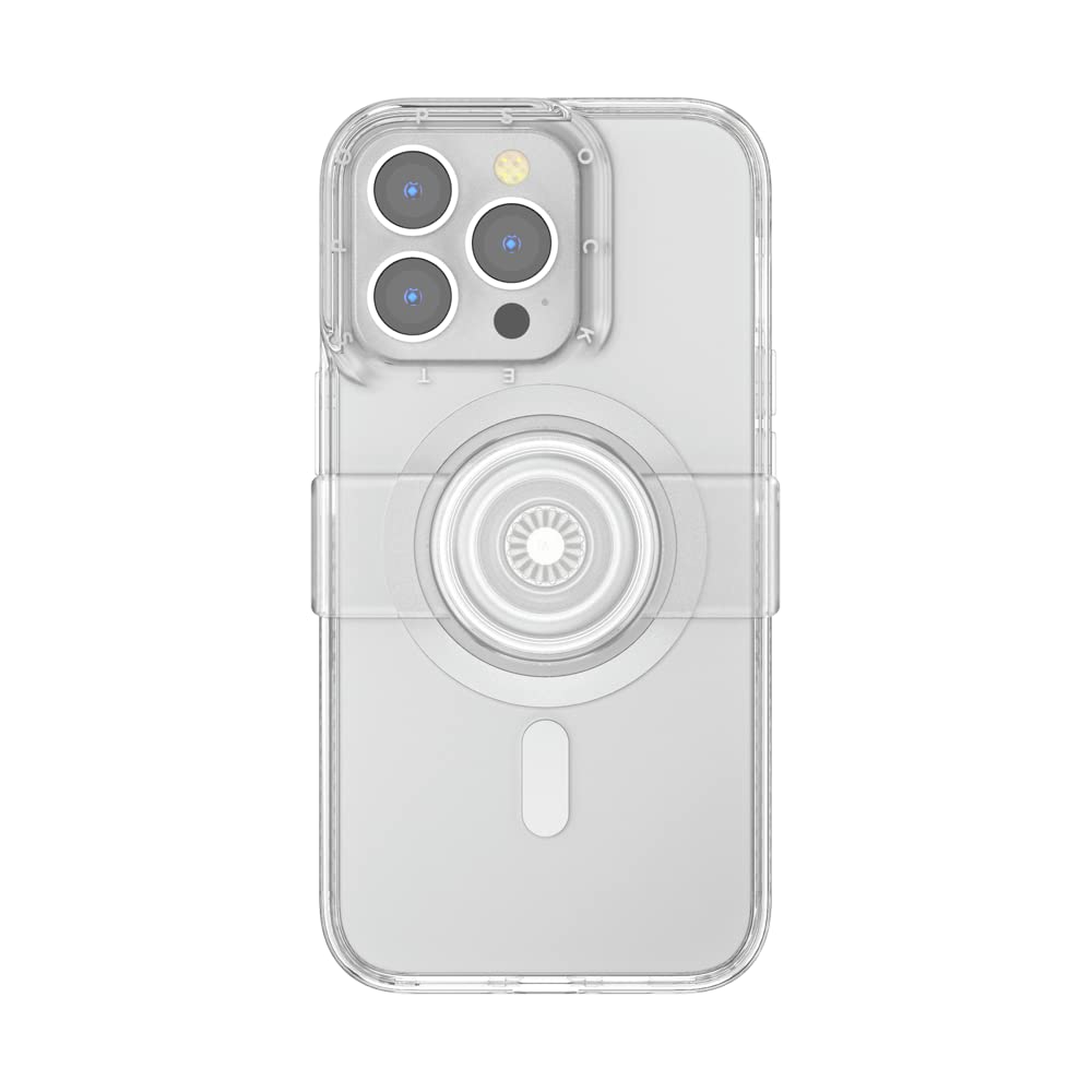 PopSockets iPhone 13 Pro Case with Phone Grip - MagSafe Compatible Clear Protective Cover for iPhone 13/13 Pro | Wireless Charging & Slide Function | Perfect for Everyday Use, Commuting & Hands-Free Convenience