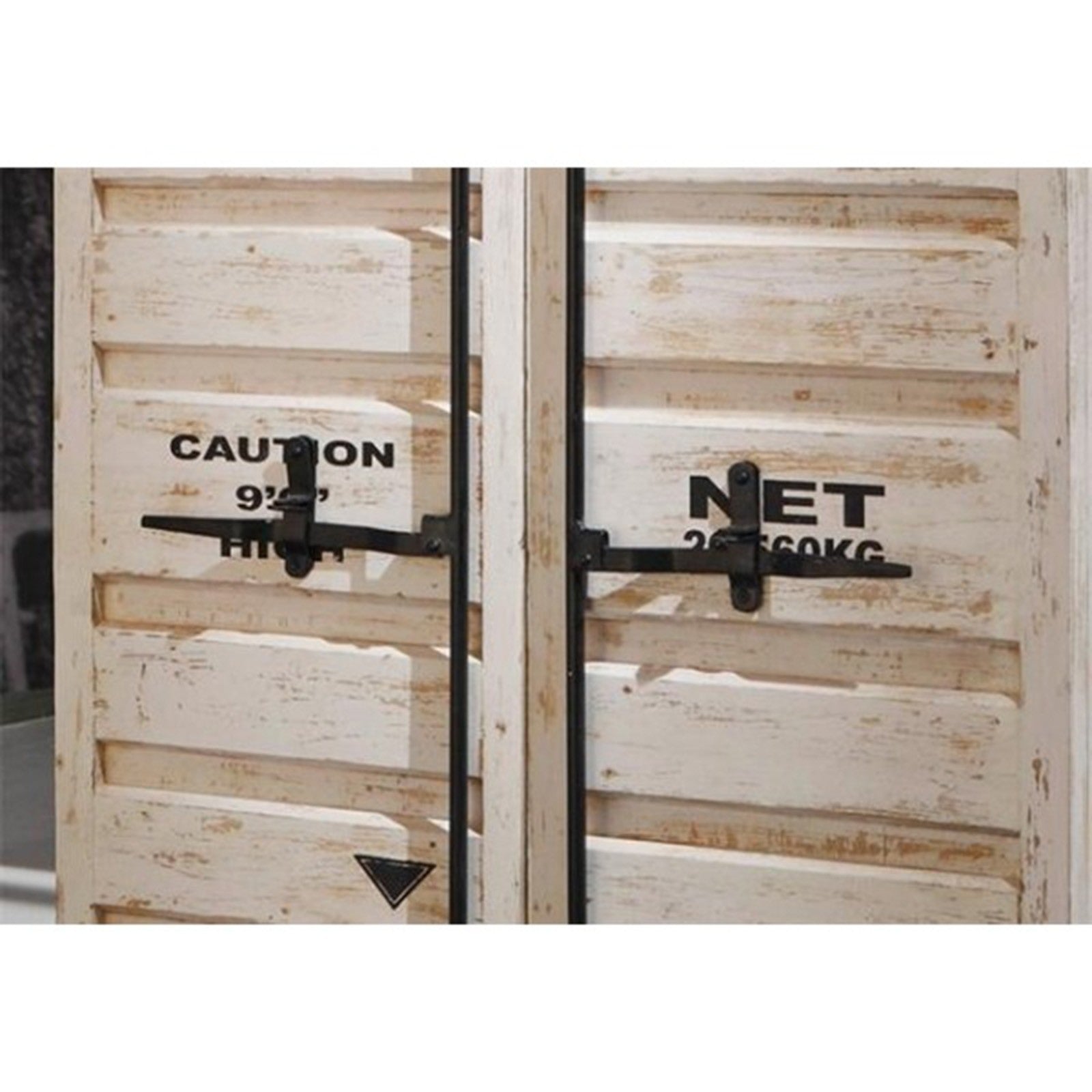 Earth Wood Container Style Bar Cabinet - Solid Wood Large 100x60x130cm - Perfect for Home Bar, Living Room, and Dining Room Decor