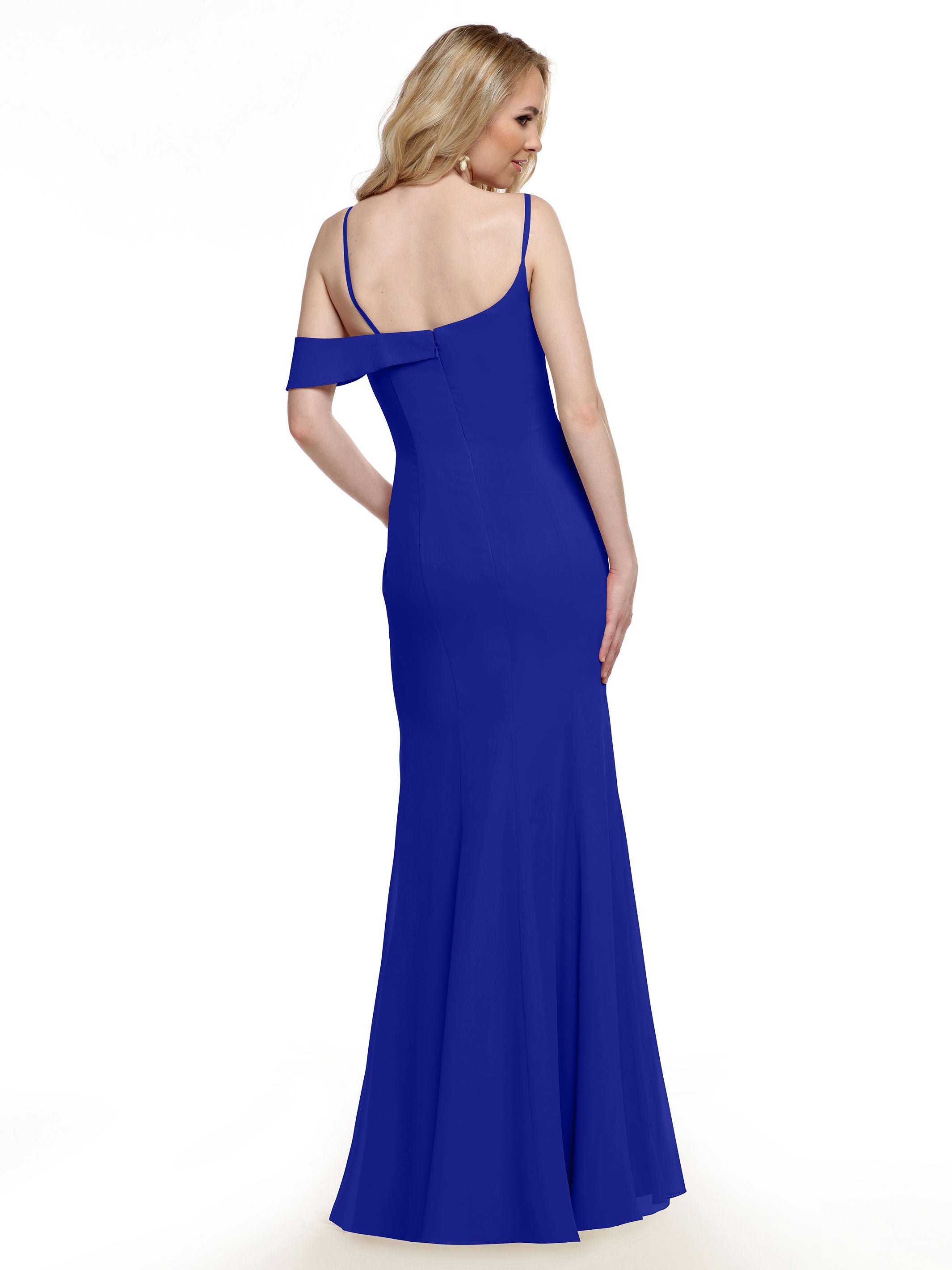 Elegant One Shoulder Fit and Flare Chiffon Bridesmaid Dress - Perfect for Weddings, Prom, and Formal Events