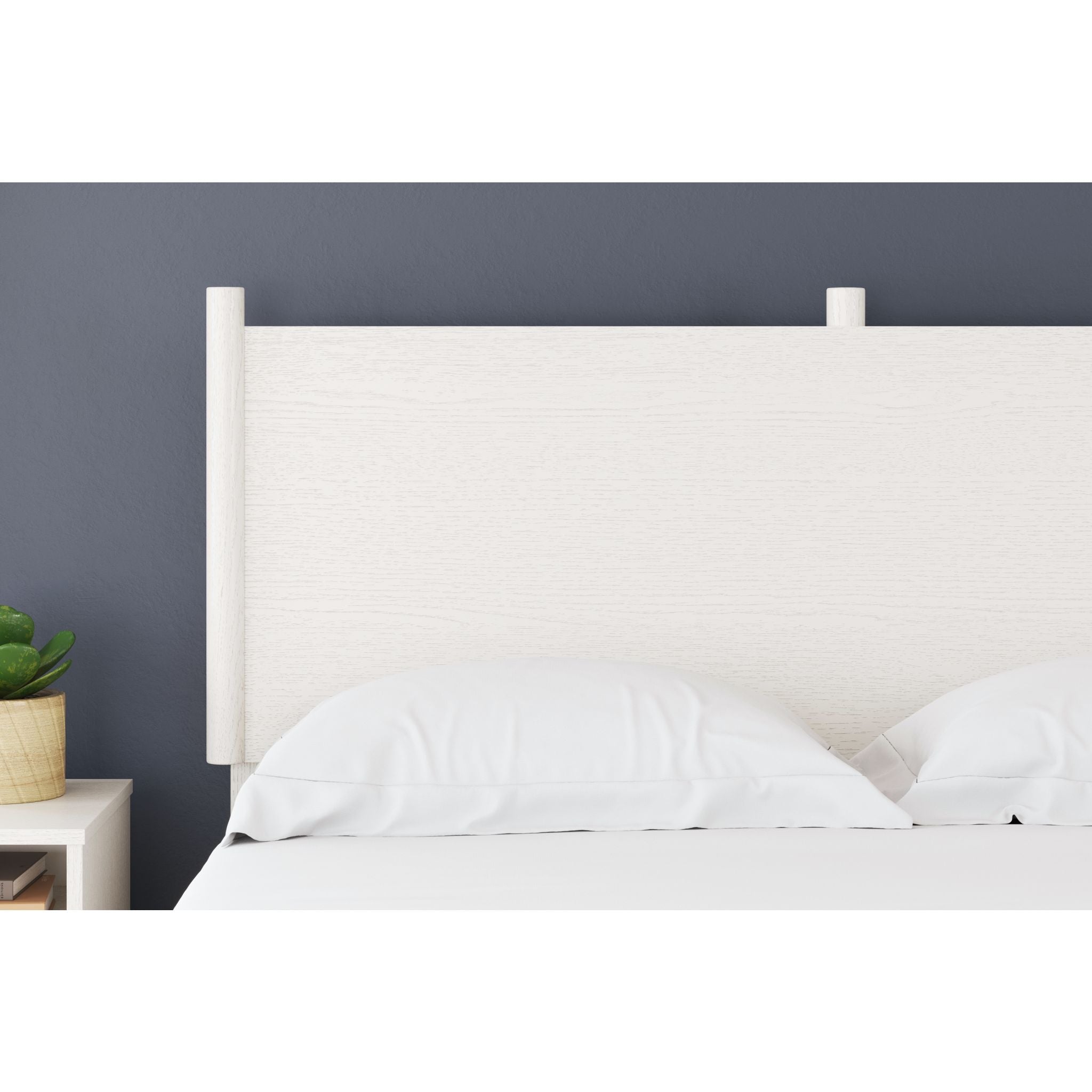 Aprilyn Full Panel Headboard - White Upholstered Bed Frame Headboard for Queen & King Size Beds | Modern Bedroom Decor & Home Styling