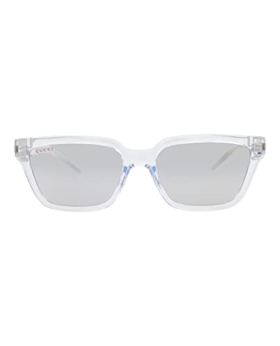 **Gucci Square & Rectangle Sunglasses - Crystal Silver Frame, Luxury Designer Eyewear for Women & Men | Made in Japan | UV Protection, Fashionable for Everyday Wear, Travel & Outdoor Activities**