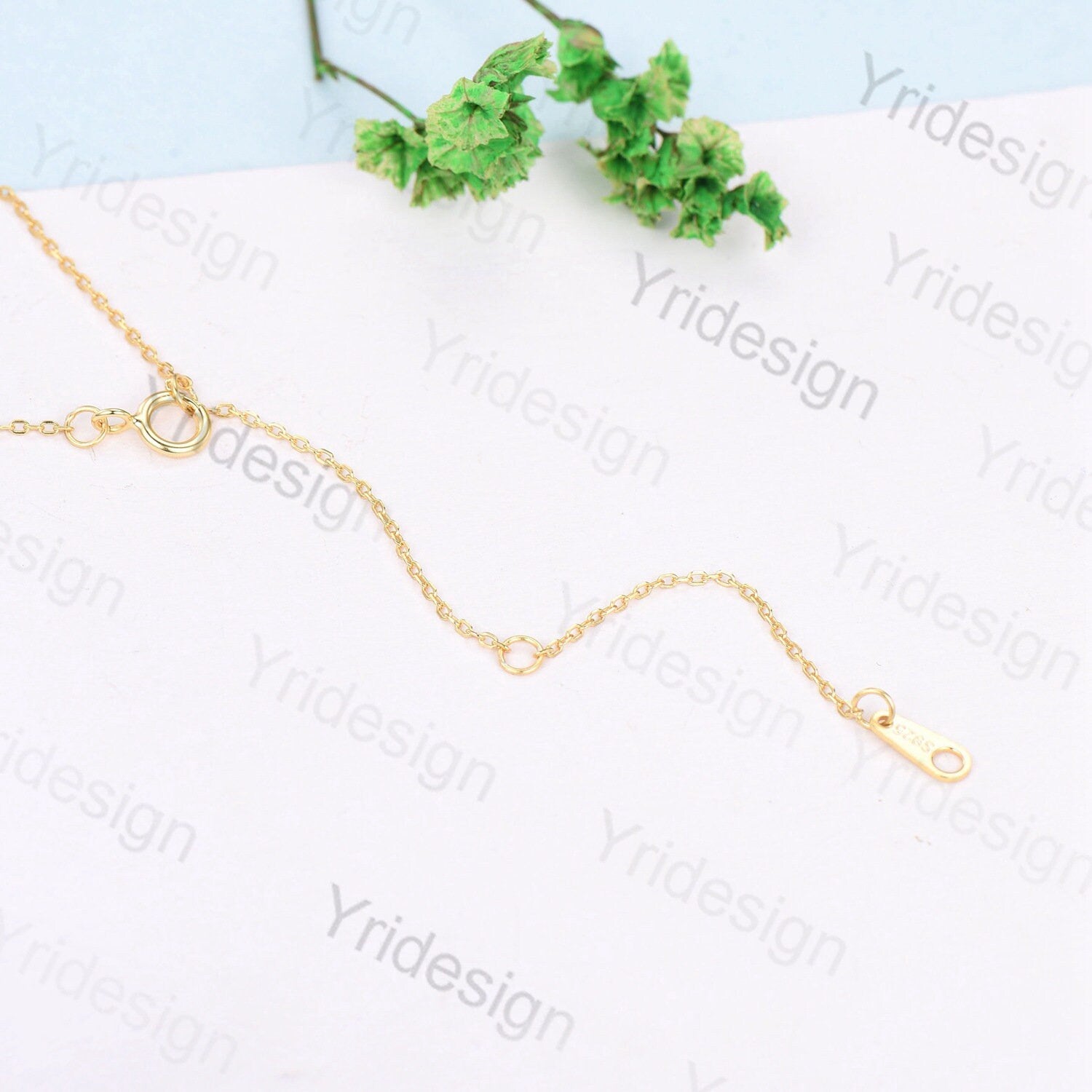 Vintage Moon Pendant Necklace - Dainty Moissanite Silver & Rose Gold Handmade Jewelry for Women | Elegant Engagement Gift, Anniversary Present, Bridal Party, Date Night & Special Occasion Accessory