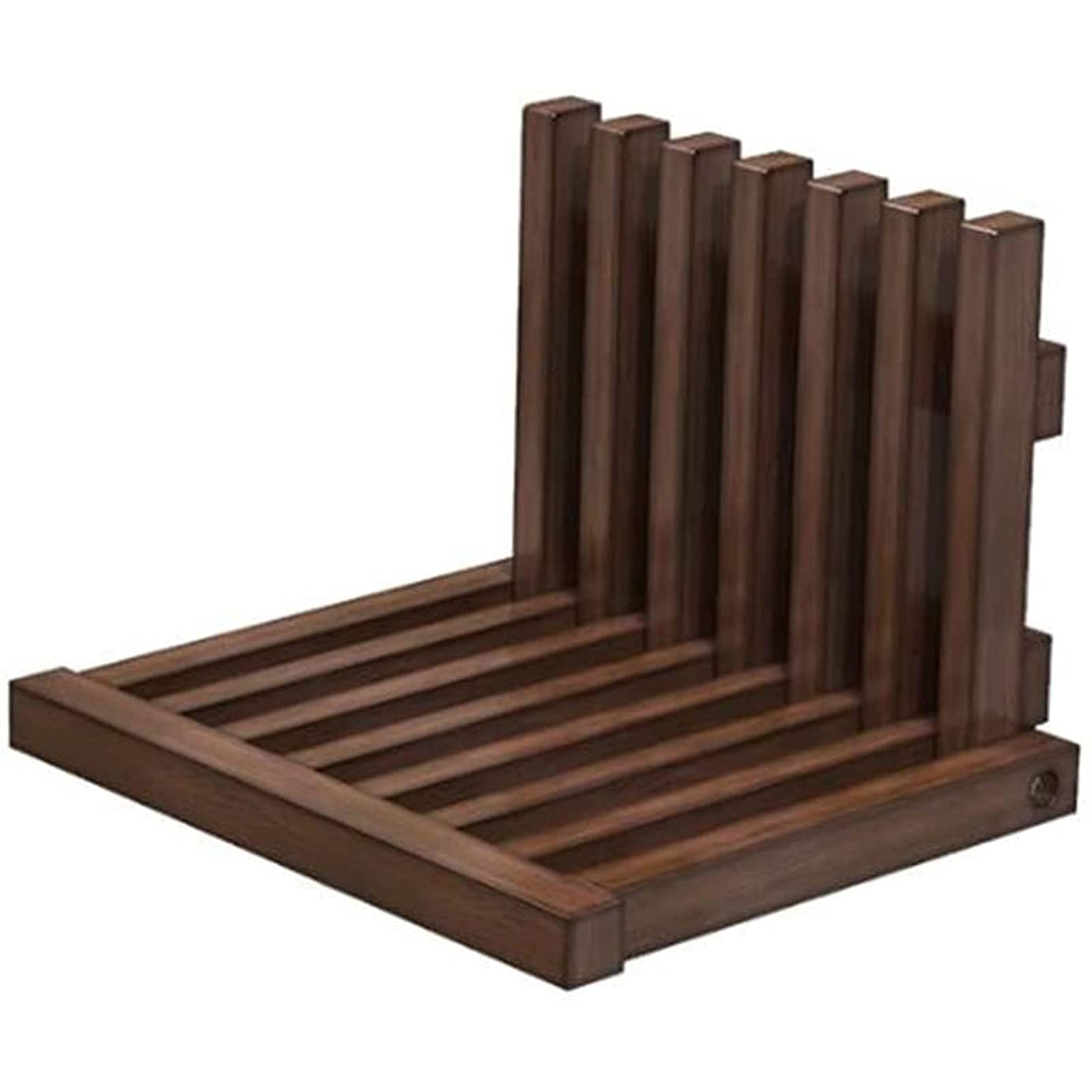 NADAENMF Wall Mounted Shower Seat - Foldable Wooden Bath Stool with 1.9-inch Thick Slatted Design for Optimal Drainage & Comfort - Perfect for Elderly, Disabled & Spa Relaxation in Shower/Bathtub