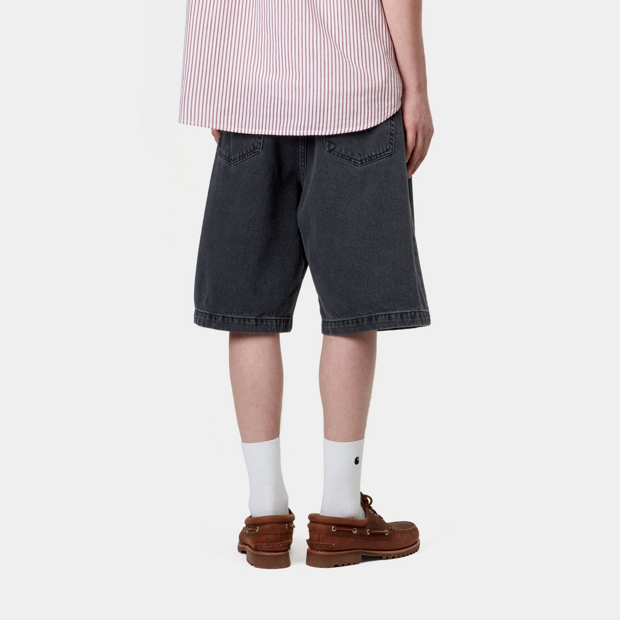 Landon Short - Black Heavy Stone Wash Denim Shorts for Men | Casual Summer Wear & Outdoor Activities