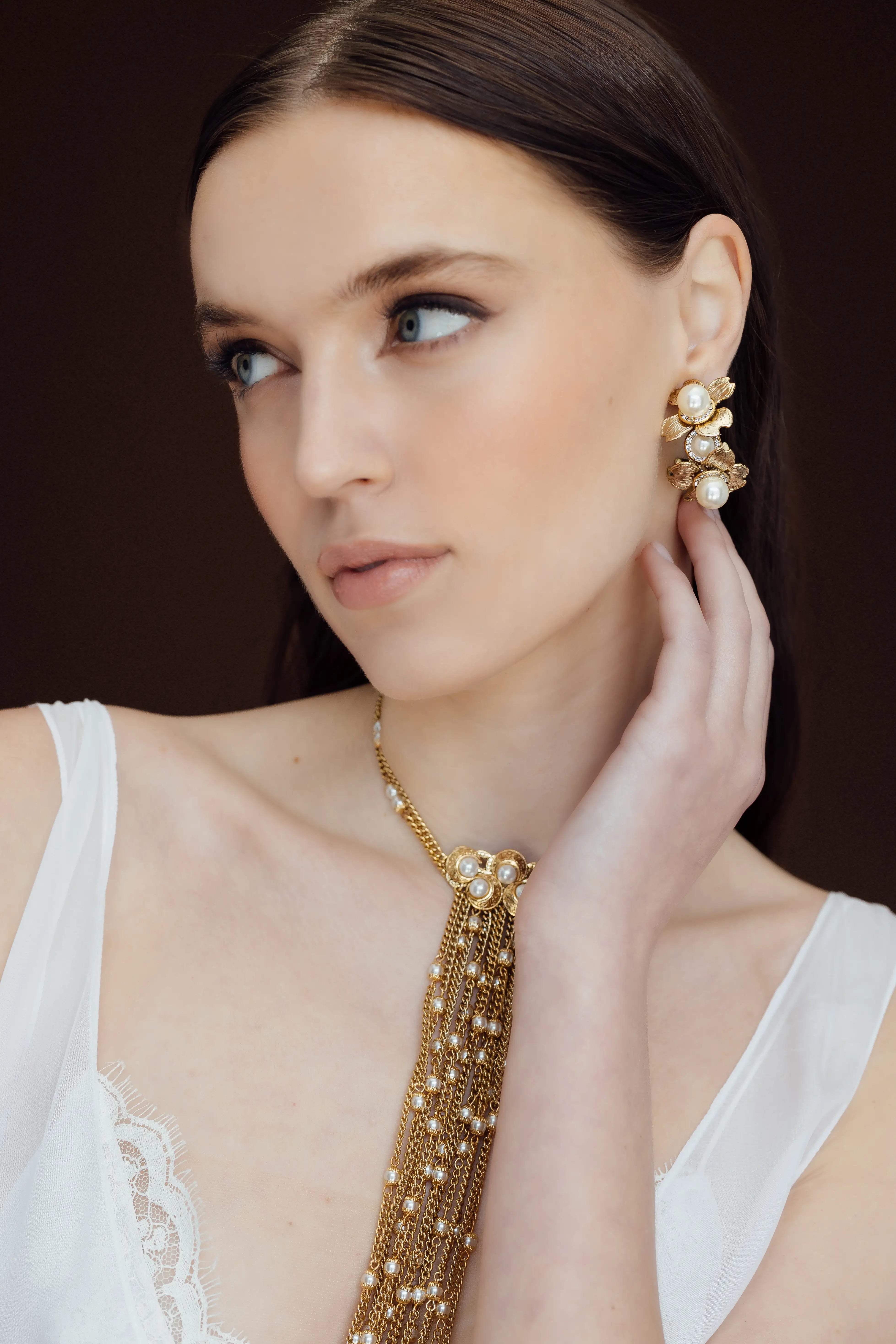 Florielle Elegant Pearl Drop Earrings for Women - Perfect for Weddings, Parties & Special Occasions