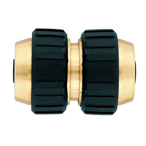 0.62 Inch Brass Hose Mender - Heavy Duty Garden Hose Repair Connector for Leak-Free Watering, Irrigation & Outdoor Use
